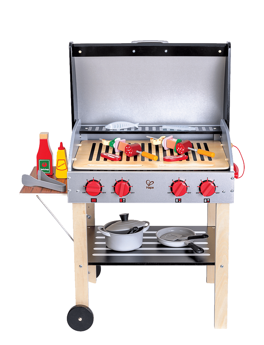 Hape - Hape Gourmet Grill With Food Playset - legekøkkener - multi - 3