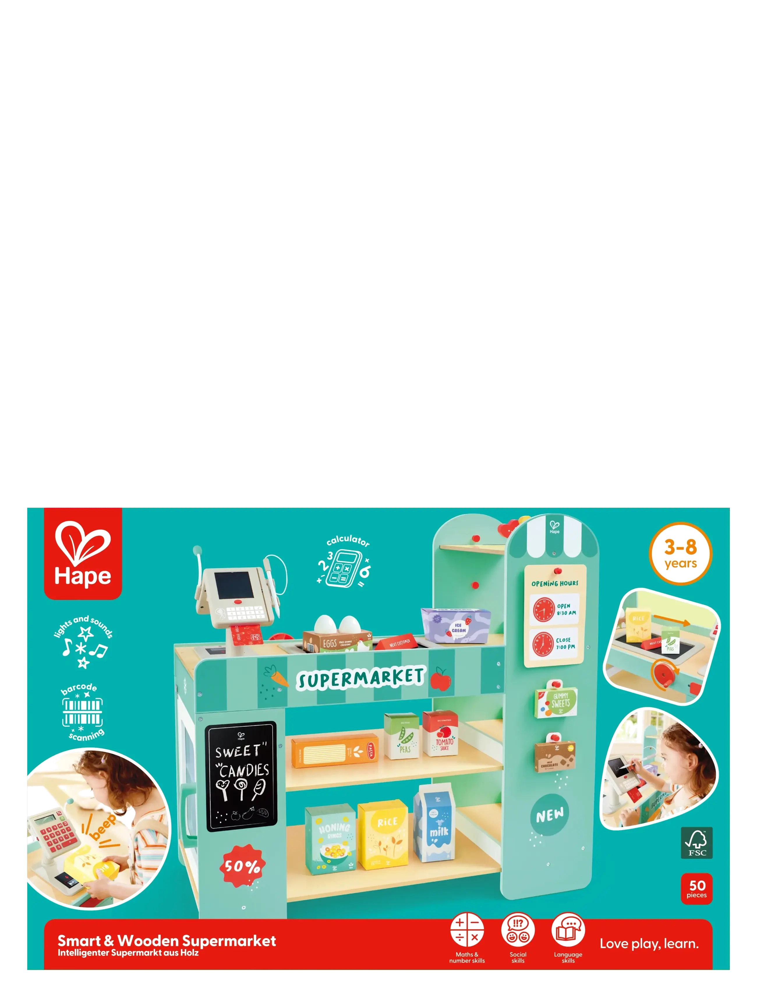 Hape Hape Smart Play Shop - Rollespil til børn - MUTI / green