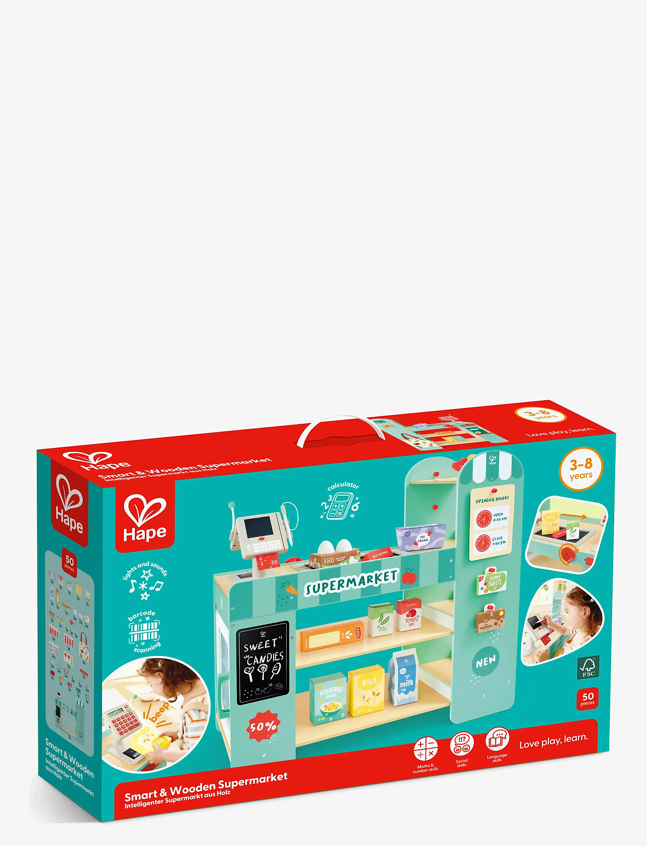 Hape - Hape Smart Play Shop - legetøjskøbmandsboder - muti - 1