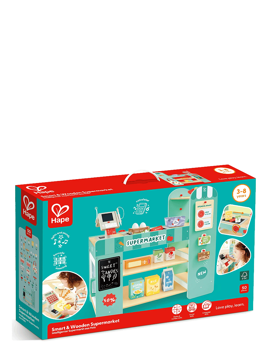 Hape - Hape Smart Play Shop - lelumarkkinakojut - muti - 1