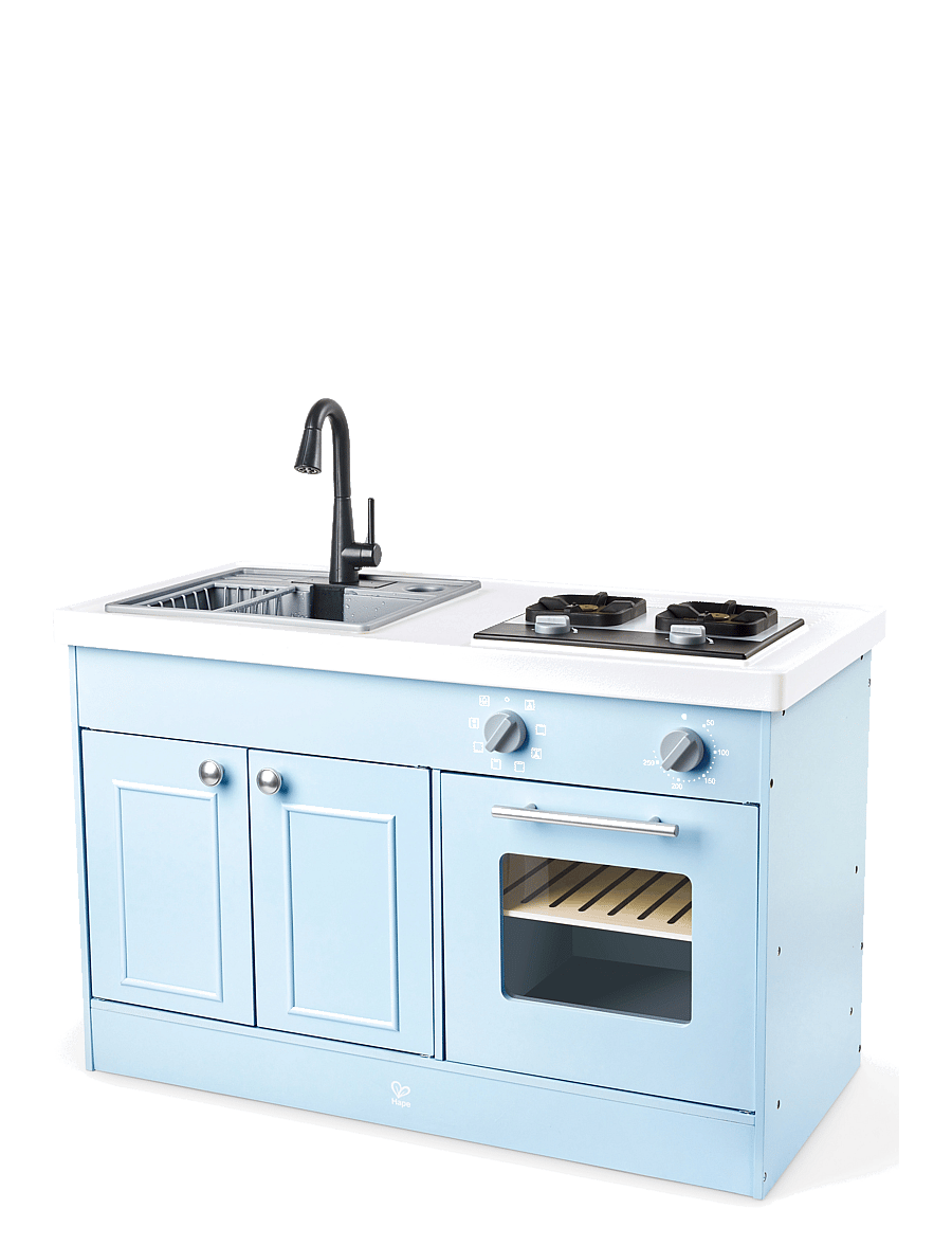 Hape - Hape Deluxe Kitchen With Running Water - legekøkkener - multi - 3
