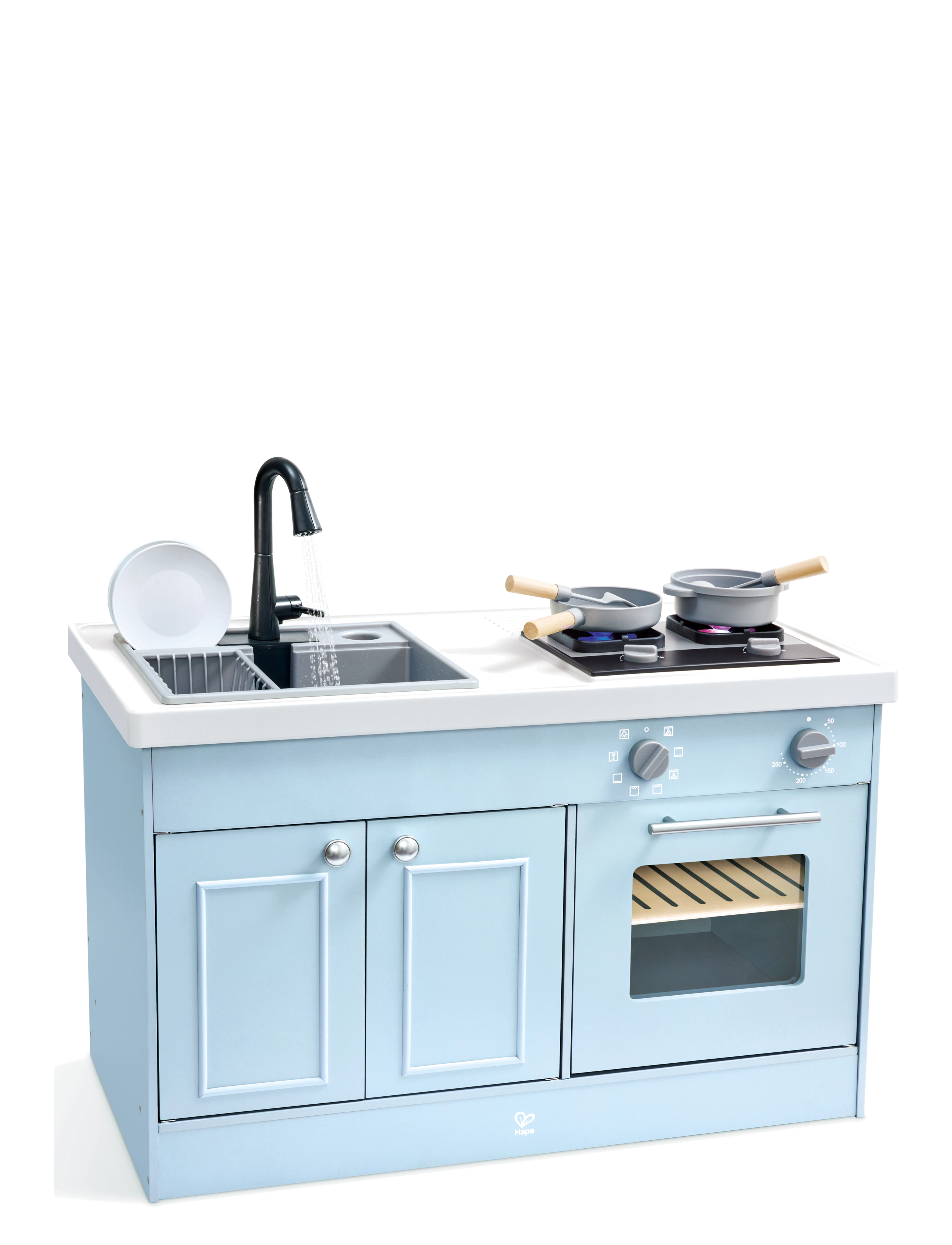 Hape - Hape Deluxe Kitchen With Running Water - legekøkkener - multi - 5