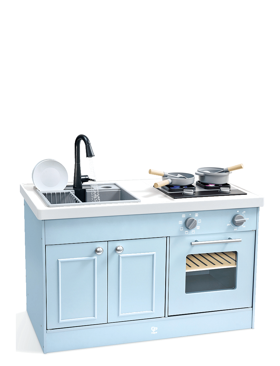 Hape - Hape Deluxe Kitchen With Running Water - legekøkkener - multi - 5