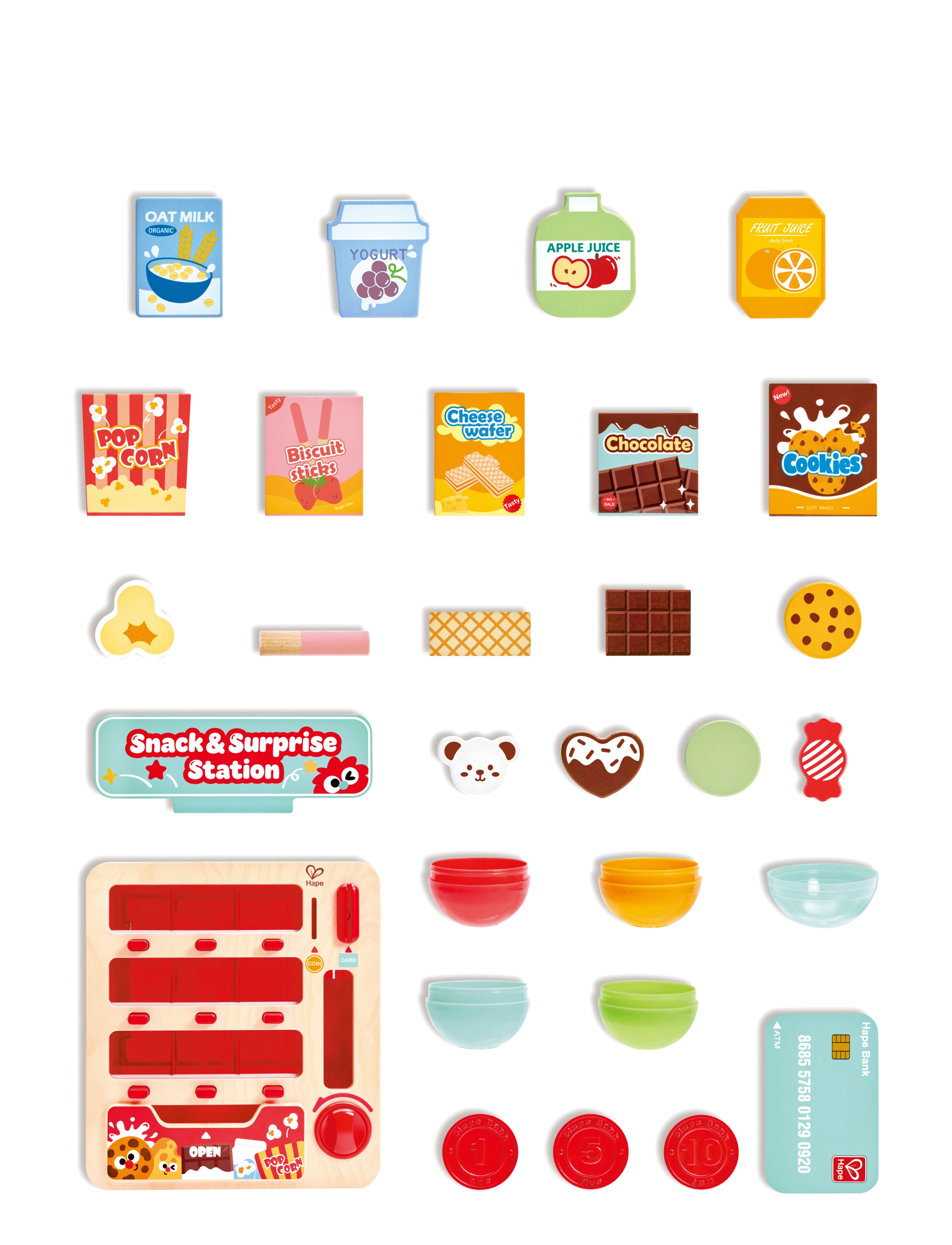 Hape - Hape Fantastic Vending Machine - marknadsstånd - multi - 3