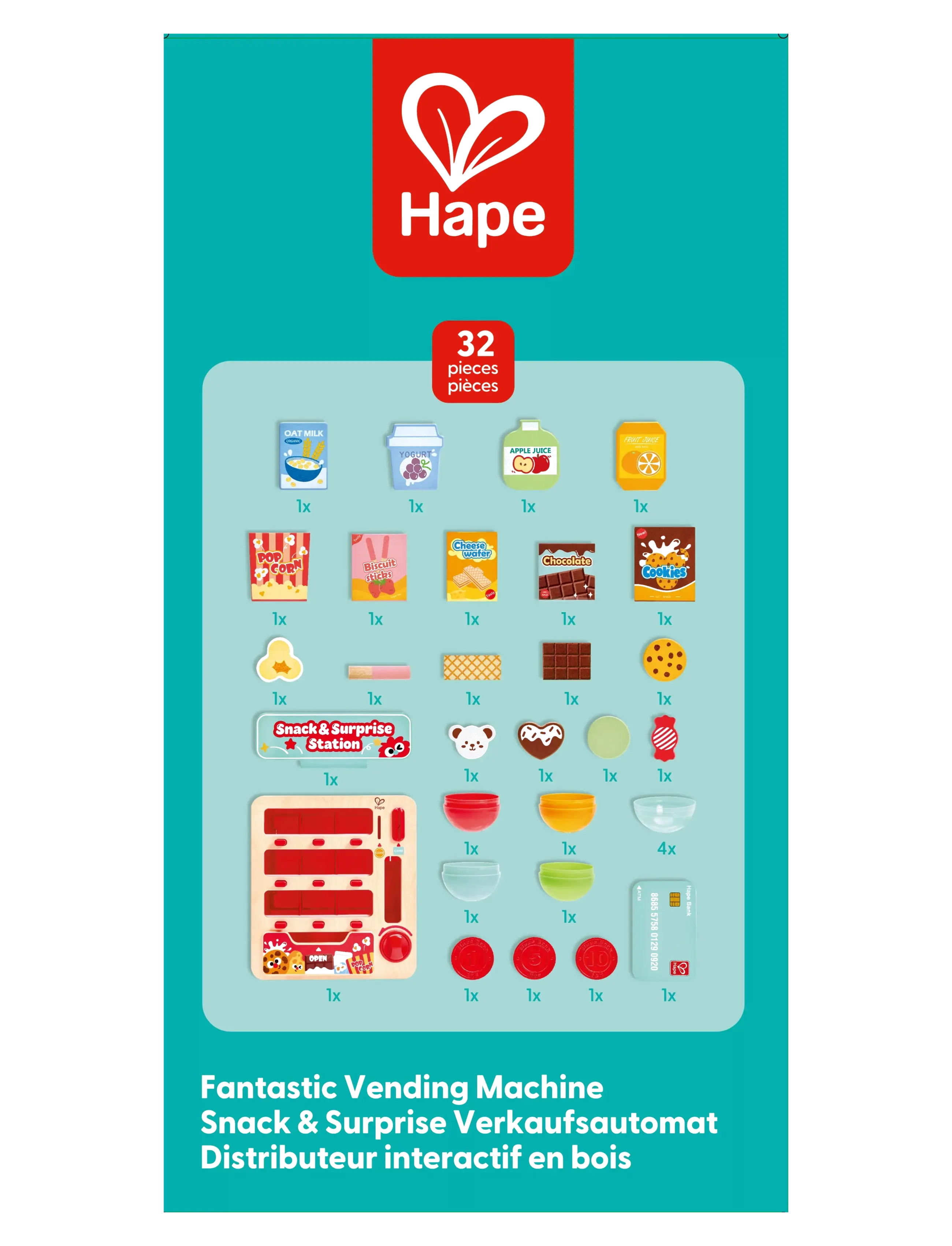 Hape - Hape Fantastic Vending Machine - supermarket-leikkisetit ja -tarvikkeet - multi - 5