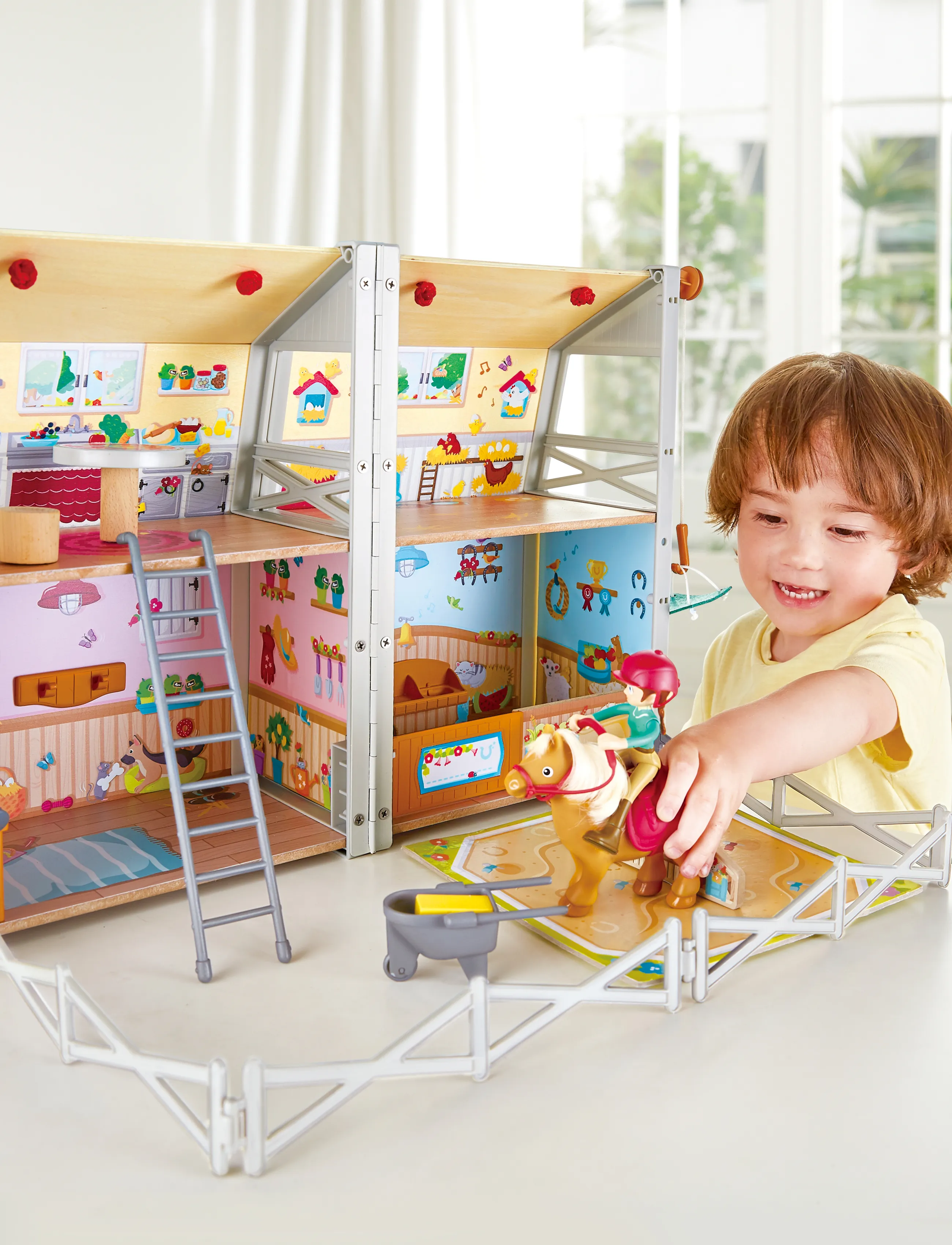 Hape - Hape Pony Club Ranch - lekset - multi - 0
