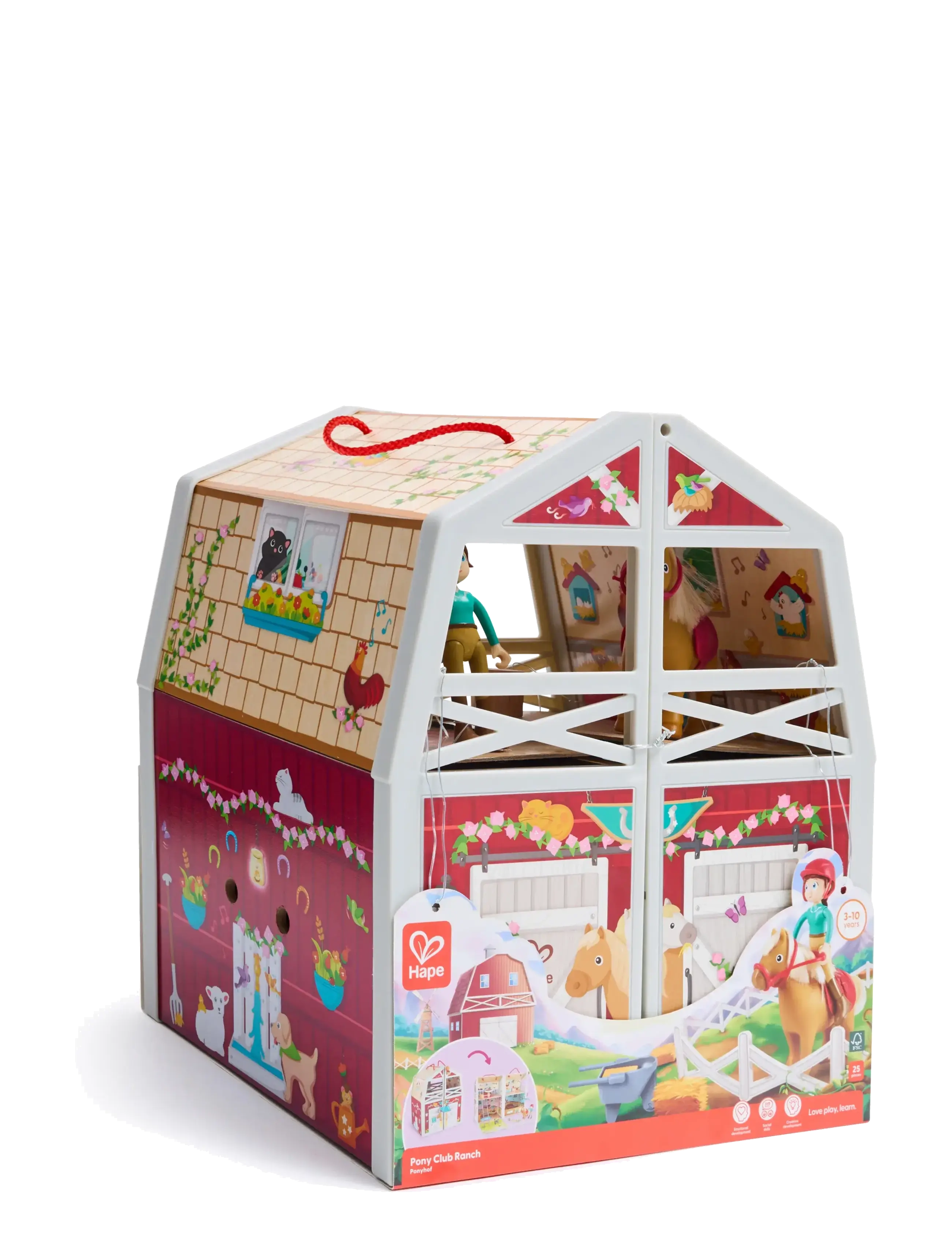 Hape - Hape Pony Club Ranch - legesæt - multi - 2
