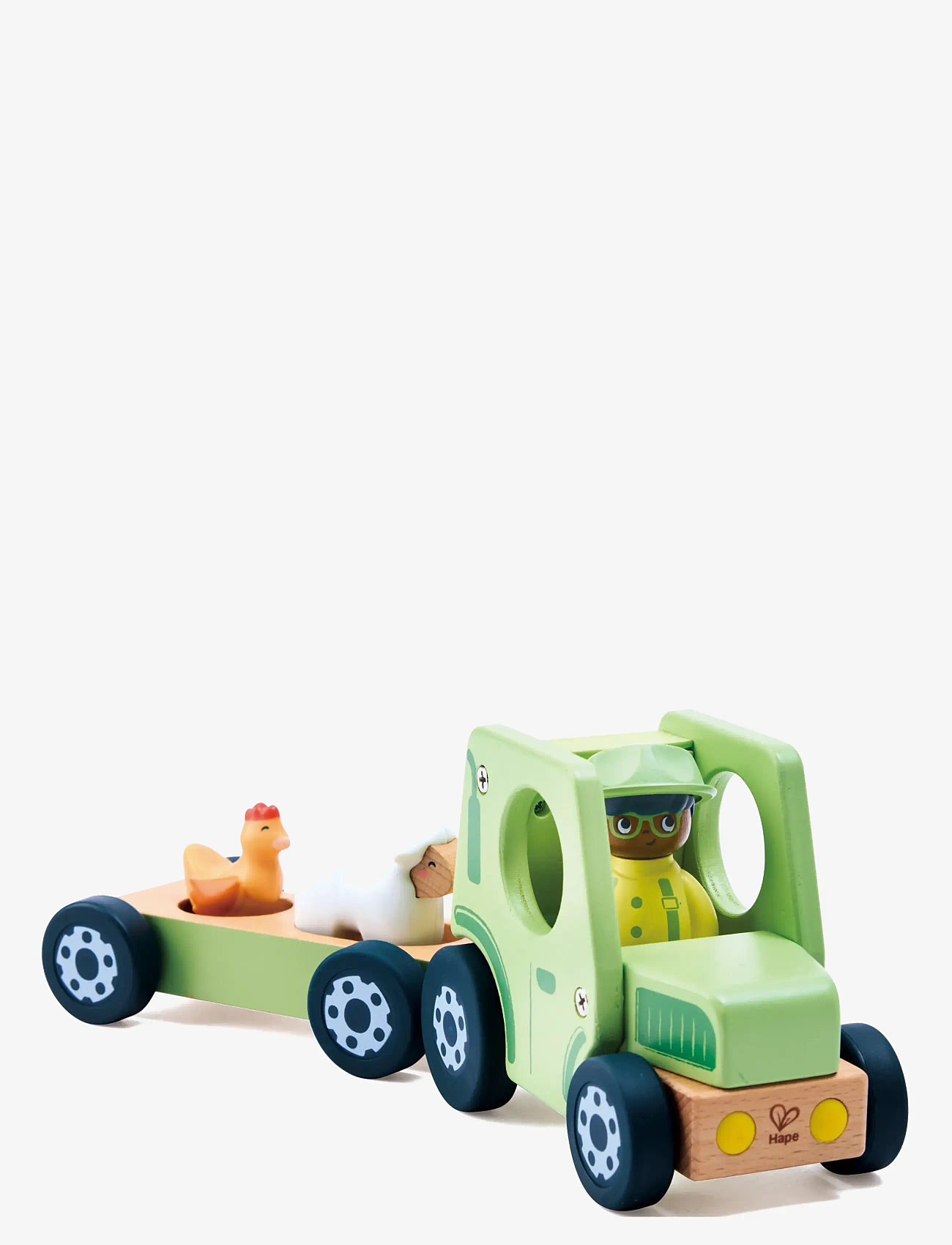 Hape - Hape The Rumbling Tractor With Sound - legetøjsbiler - multi - 3