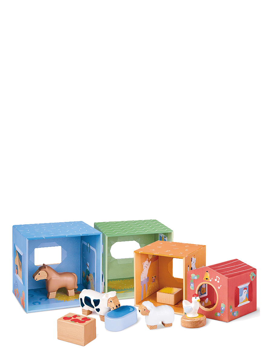Hape - Hape The Happy Stables - stapelbare blokk - multi - 1