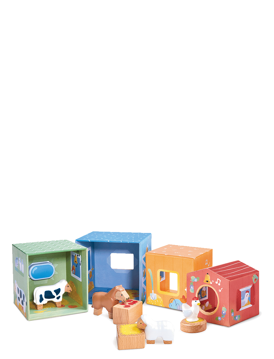 Hape - Hape The Happy Stables - stapelbare blokk - multi - 3