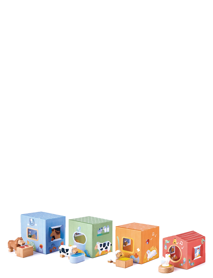 Hape - Hape The Happy Stables - stapelbare blokk - multi - 4