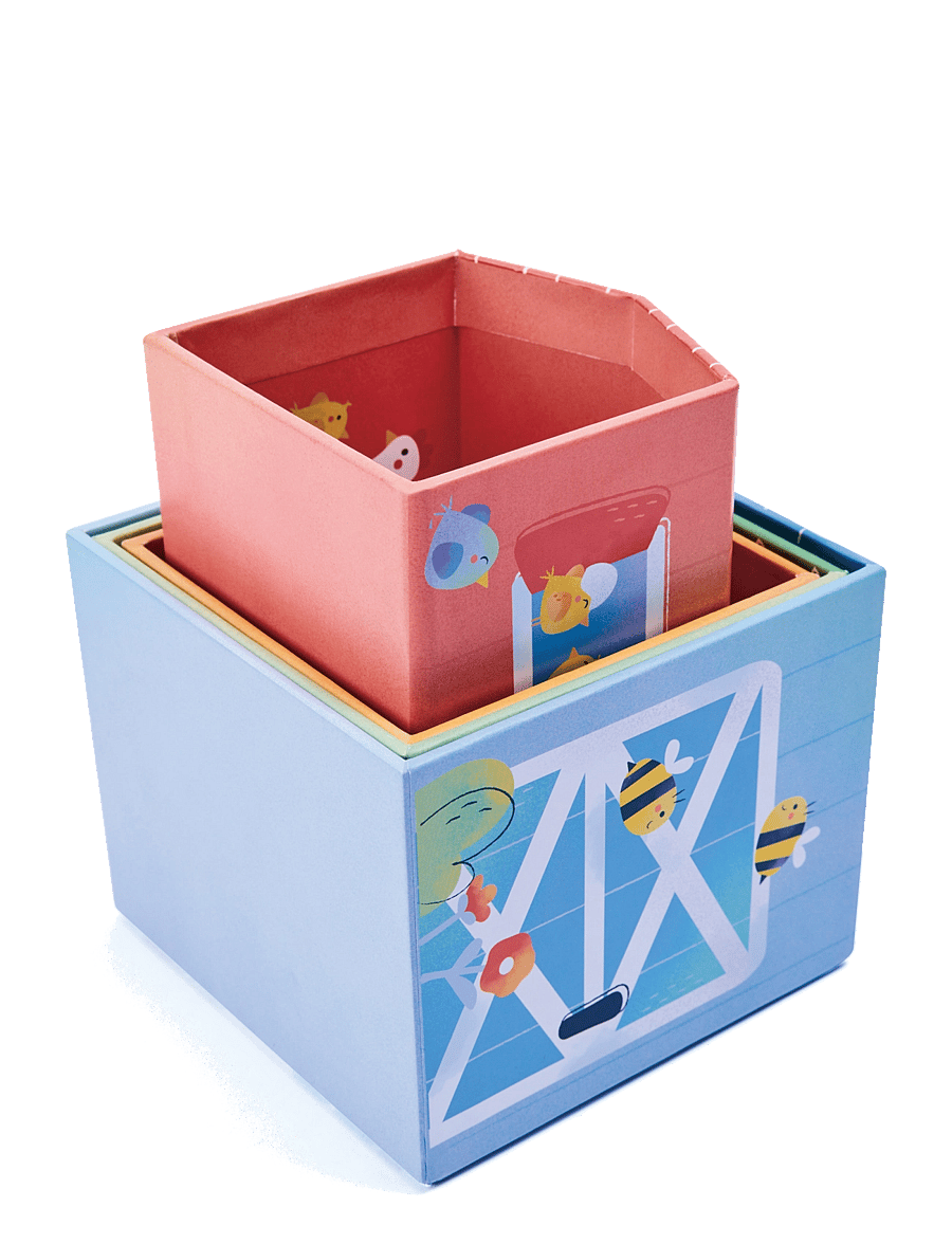 Hape - Hape The Happy Stables - stapelbare blokk - multi - 5
