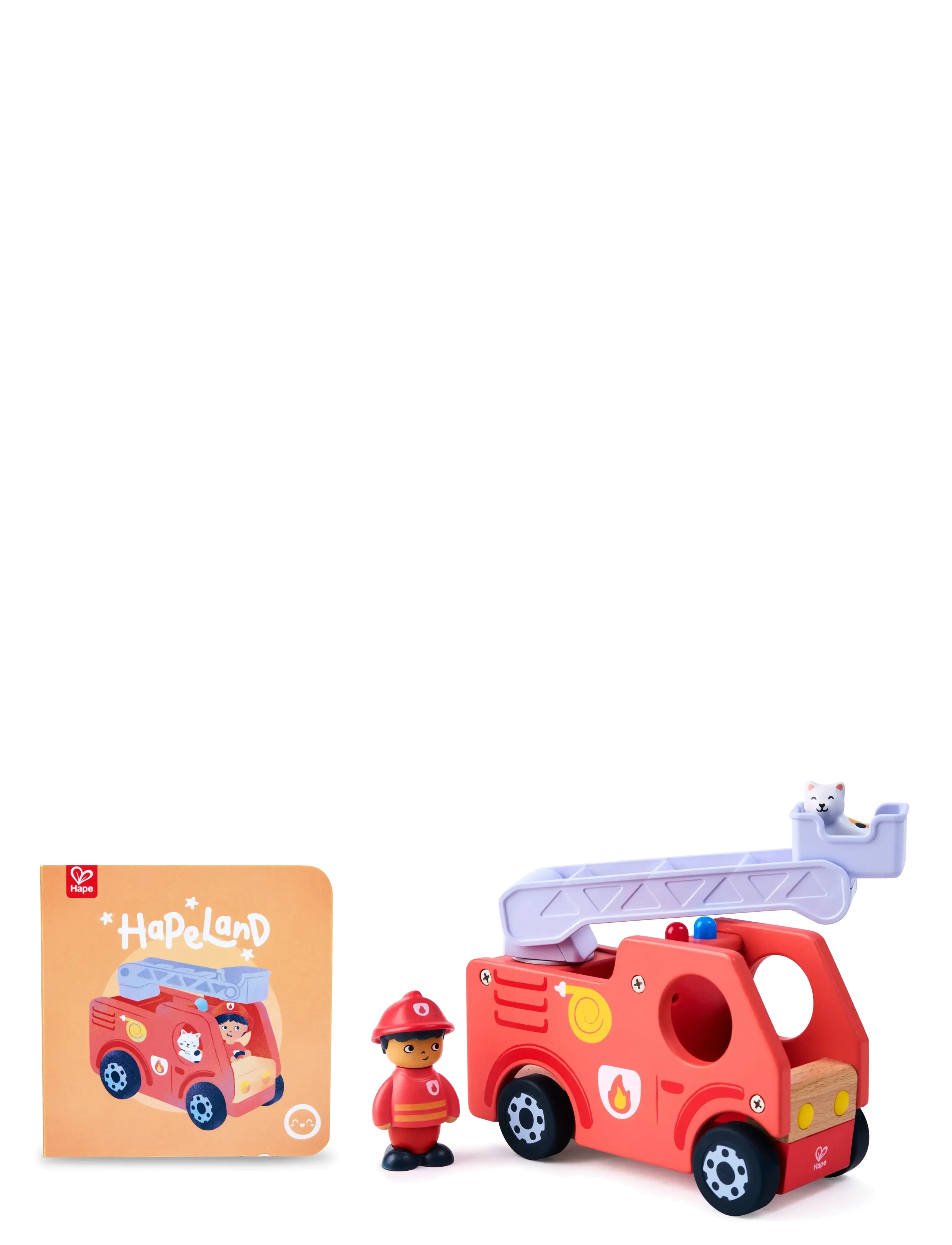 Hape Hape The Roaring Fire Truck With Sound - Leksaksbilar - MULTI / red
