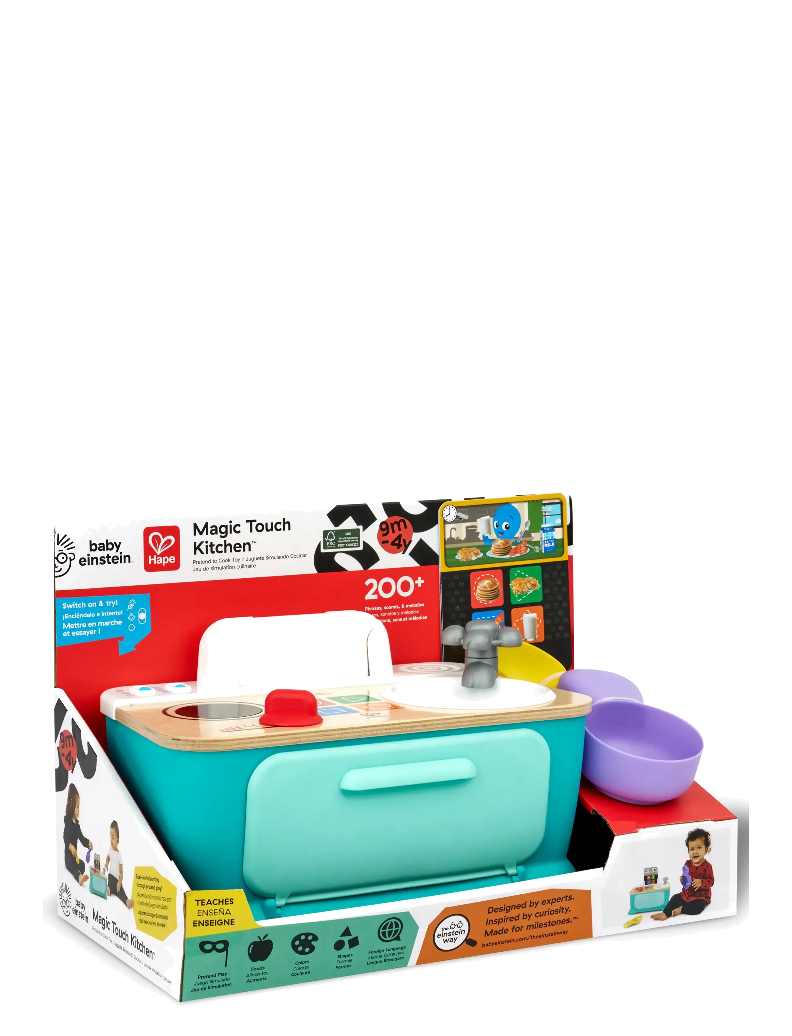 Hape - Hape Baby Einstein Magic Touch Kitchen DK/NO/SE/EN - legekøkkener - multi - 3