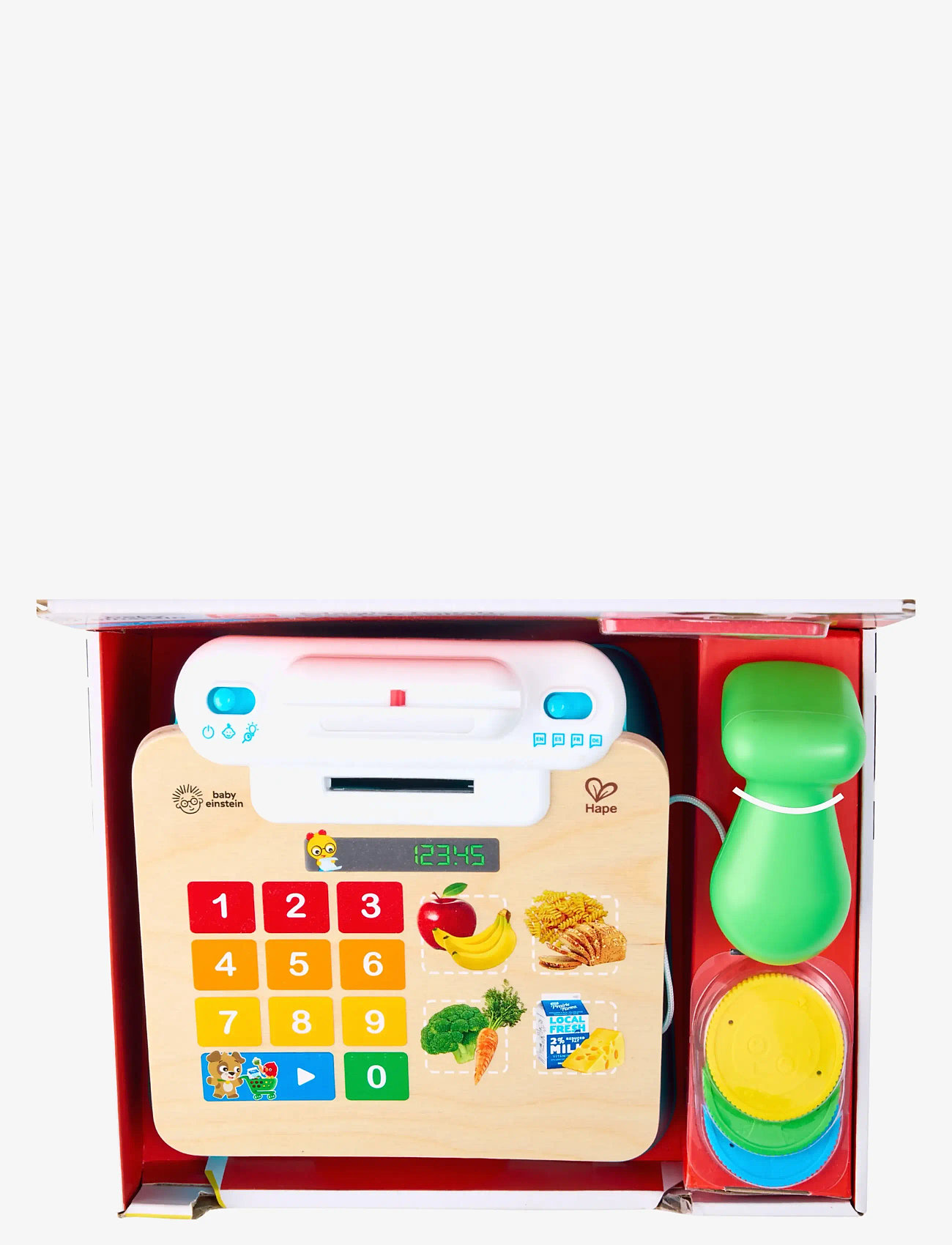 Hape - Hape Magic Touch Cash Register DK/NO/SE - legetøjskøbmandsboder - muti - 0