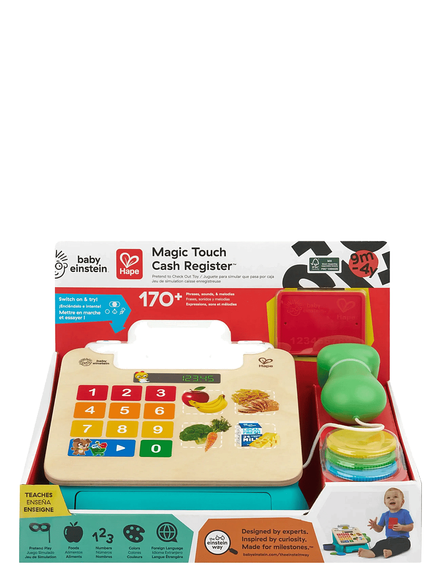Hape - Hape Magic Touch Cash Register DK/NO/SE - legetøjskøbmandsboder - muti - 1