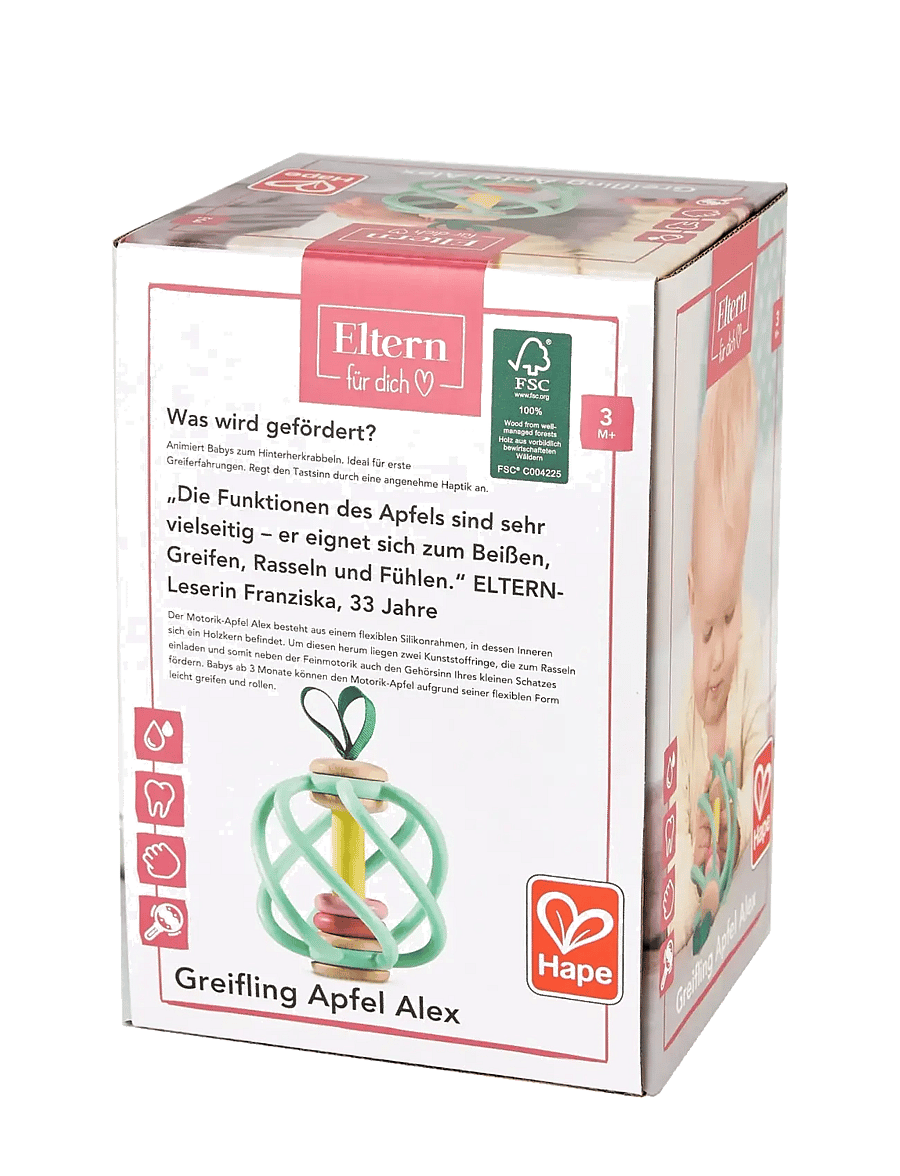 Hape - Hape Apple Grab Toy - skallror - multi - 1