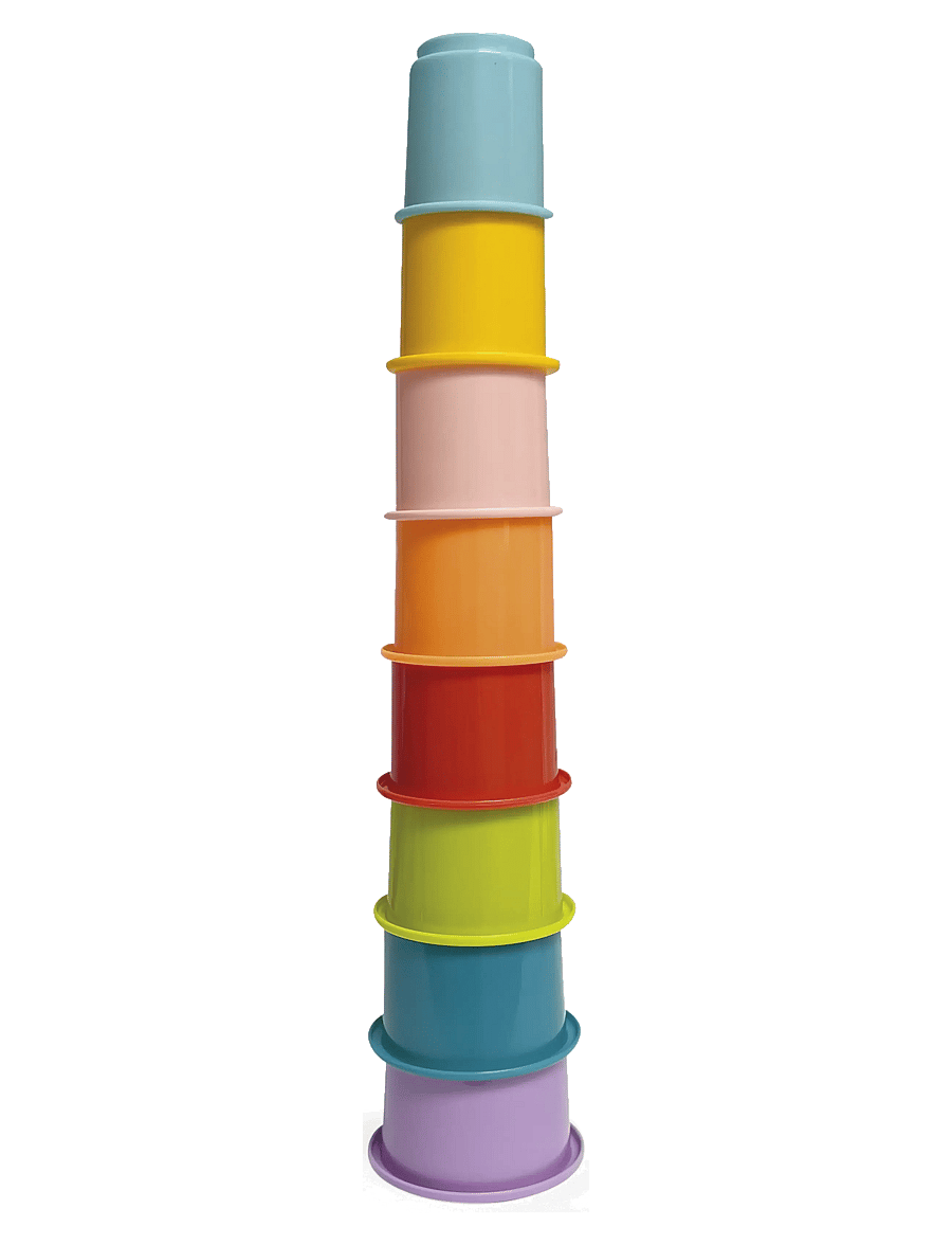 Happy Baby - HAPPY BABY Rainbow Stacking Cups 8 pcs - stapelbara klossar - multicolor - 1