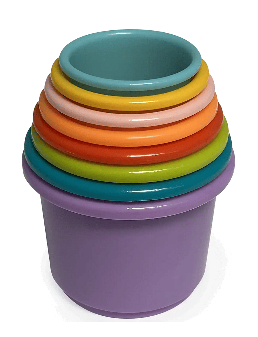 Happy Baby - HAPPY BABY Rainbow Stacking Cups 8 pcs - stapelbara klossar - multicolor - 4