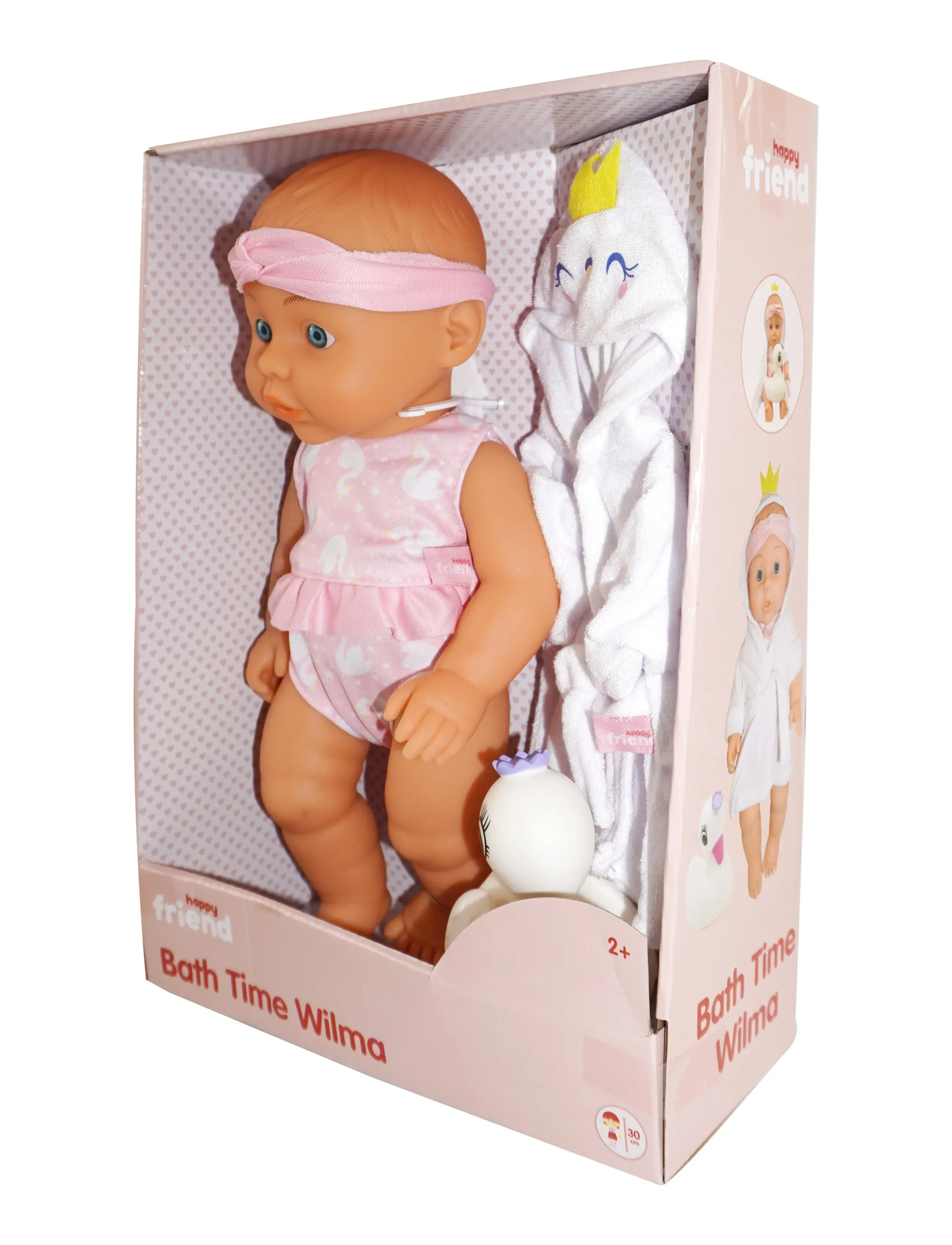 Happy Friend Bath Time Wilma 30 Cm, Børn, Dolls, Pink, Str: 30 CM