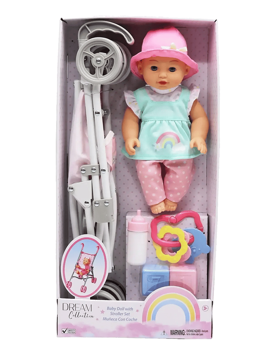 Happy Friend - HAPPY FRIEND Lotta Doll 30cm with Stroller Set - multicolor - 0