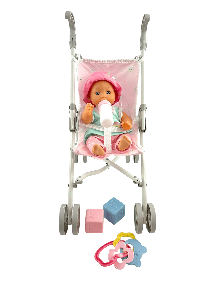 Happy Friend - HAPPY FRIEND Lotta Doll 30cm with Stroller Set - multicolor - 1