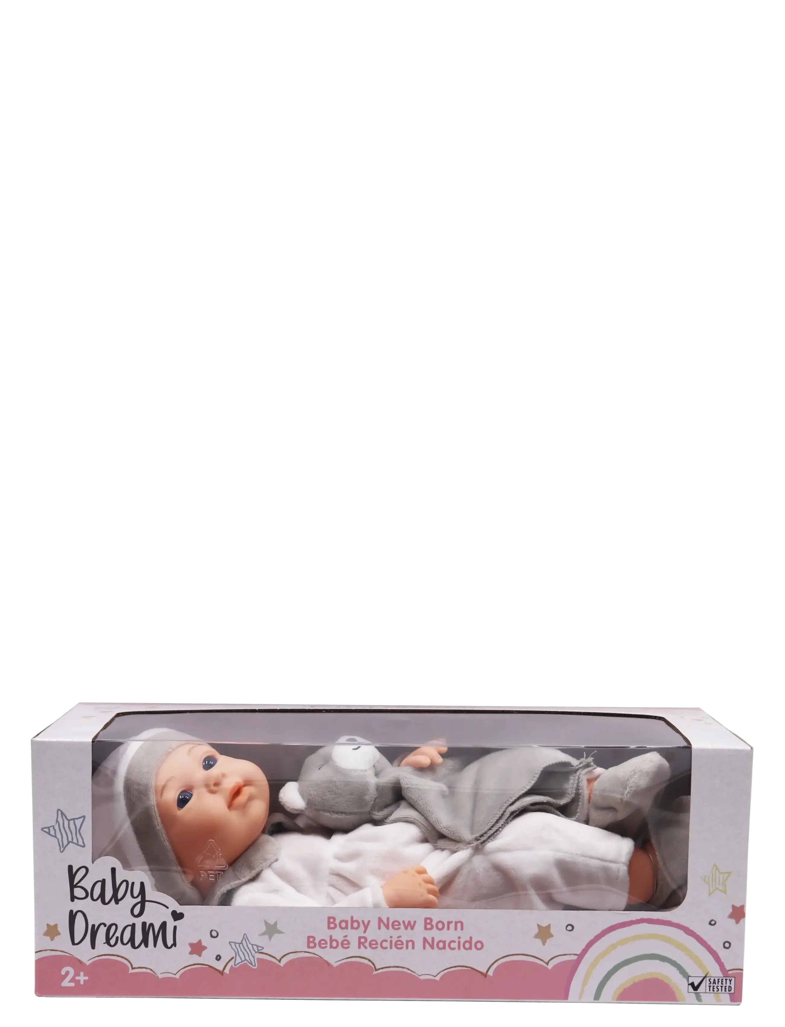 Happy Friend Happy Friend Newborn Lily Doll 35cm, One Size, Grey, Dukker Og Tilbehør > Dukker, Børn