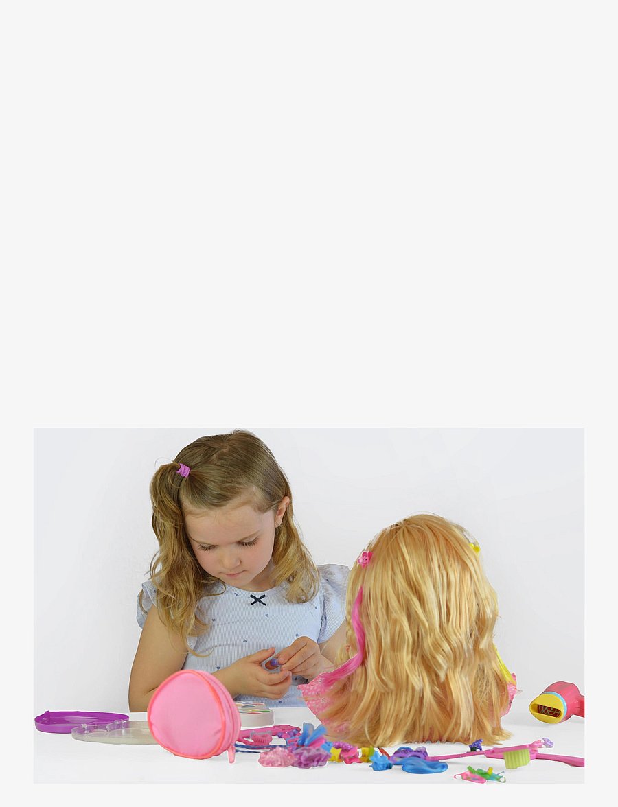 Happy Friend - HF Make Up & Hairstyling head B/O Blond hair - stylinghoveder - multi coloured - 3
