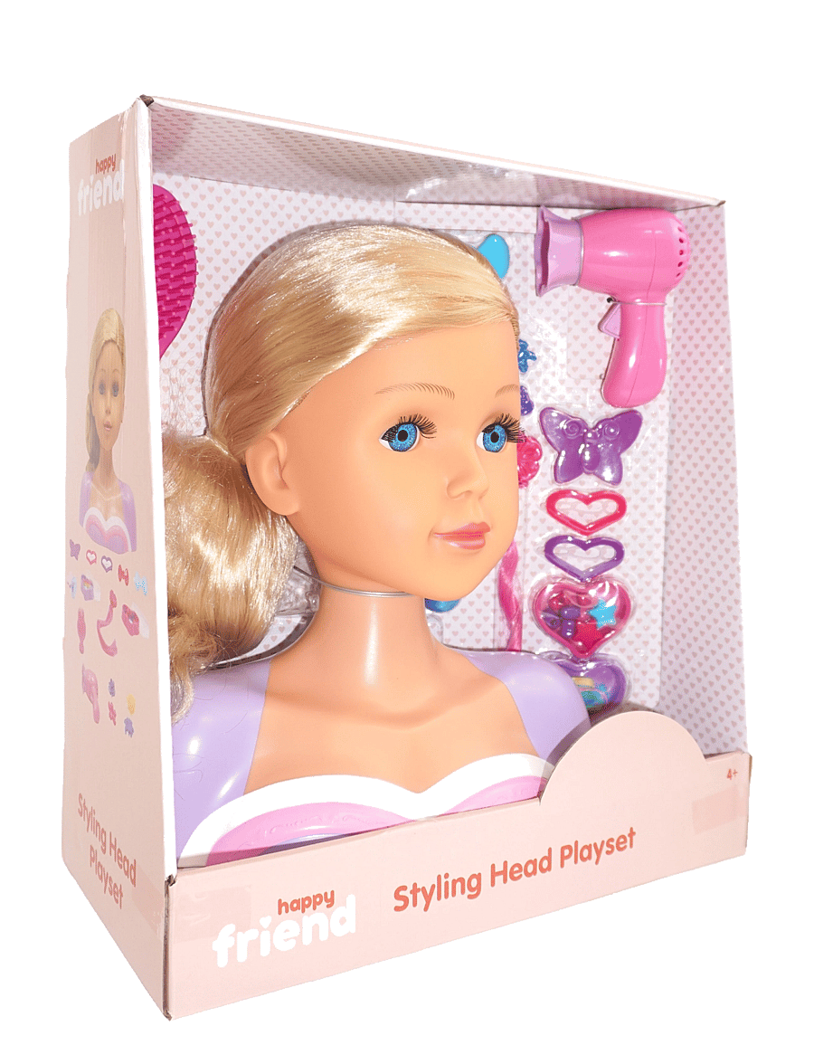 Happy Friend - HAPPY FRIEND Styling Head Playset - greiðsluhaus - multicolor - 2