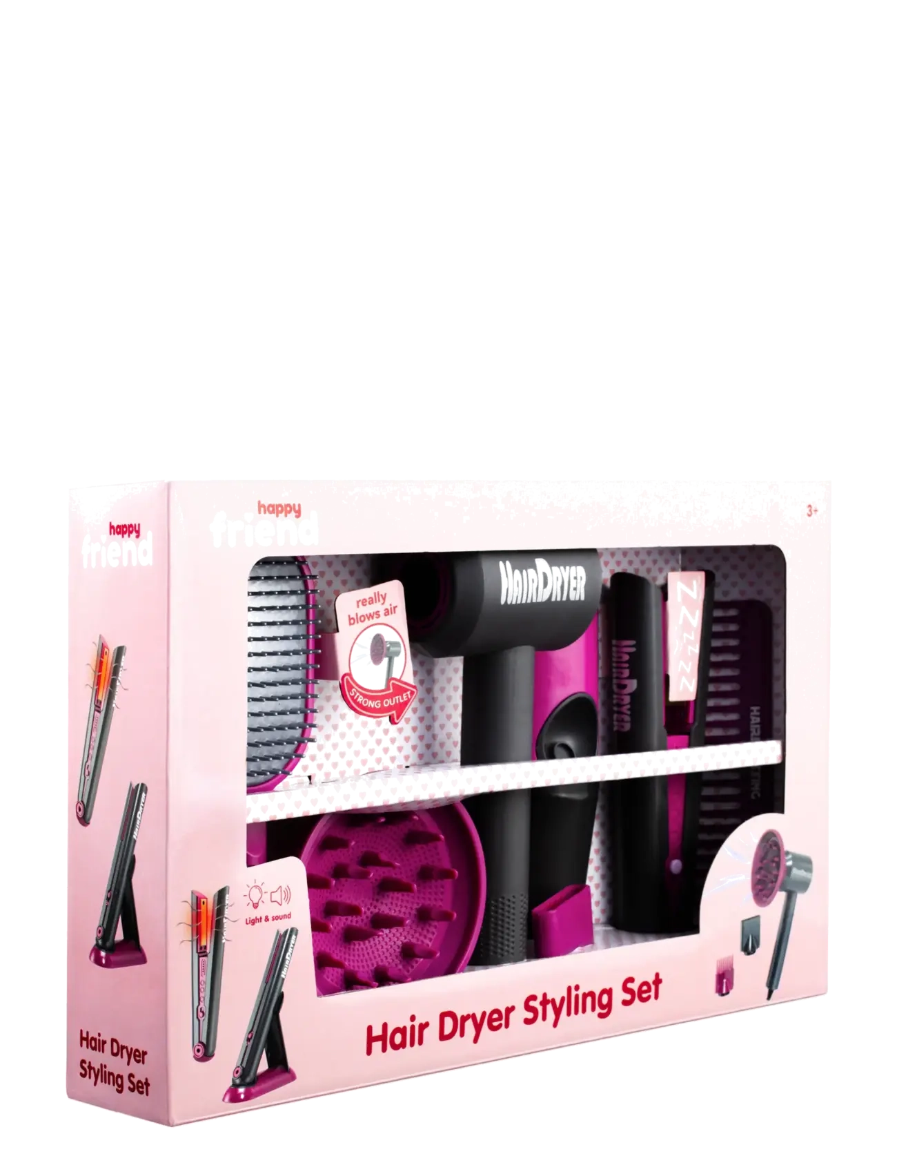 Happy Friend - HAPPY FRIEND Hair Dryer Styling set - gervi förðunarvörur & fylgihlutir - multicolor - 3