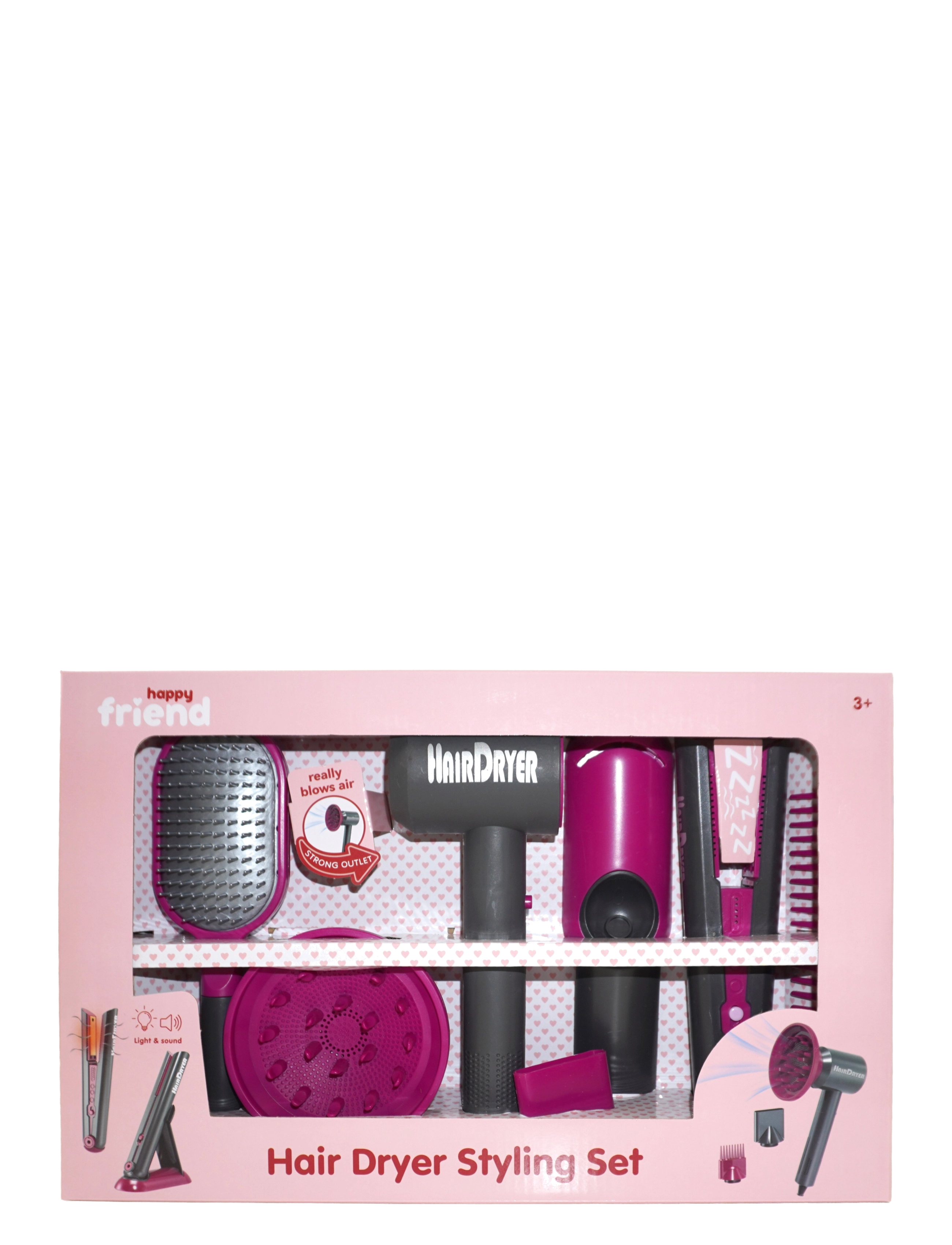 Happy Friend - HAPPY FRIEND Hair Dryer Styling set - gervi förðunarvörur & fylgihlutir - multicolor - 4