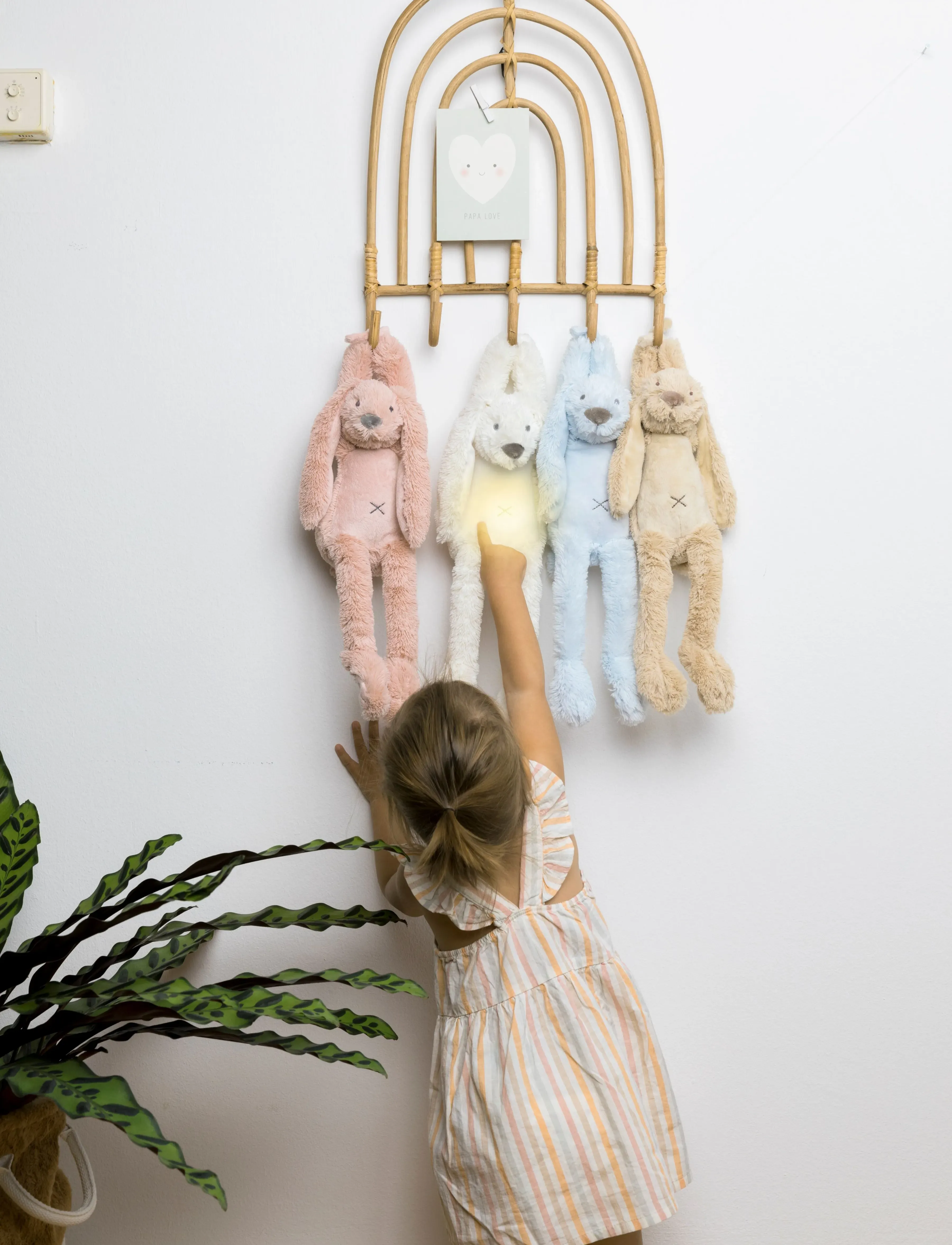 Happy Horse - Rabbit Richie Nightlight With Soothing Sounds, 34 cm, Lighting, Beige Night Lamps, Kinder
