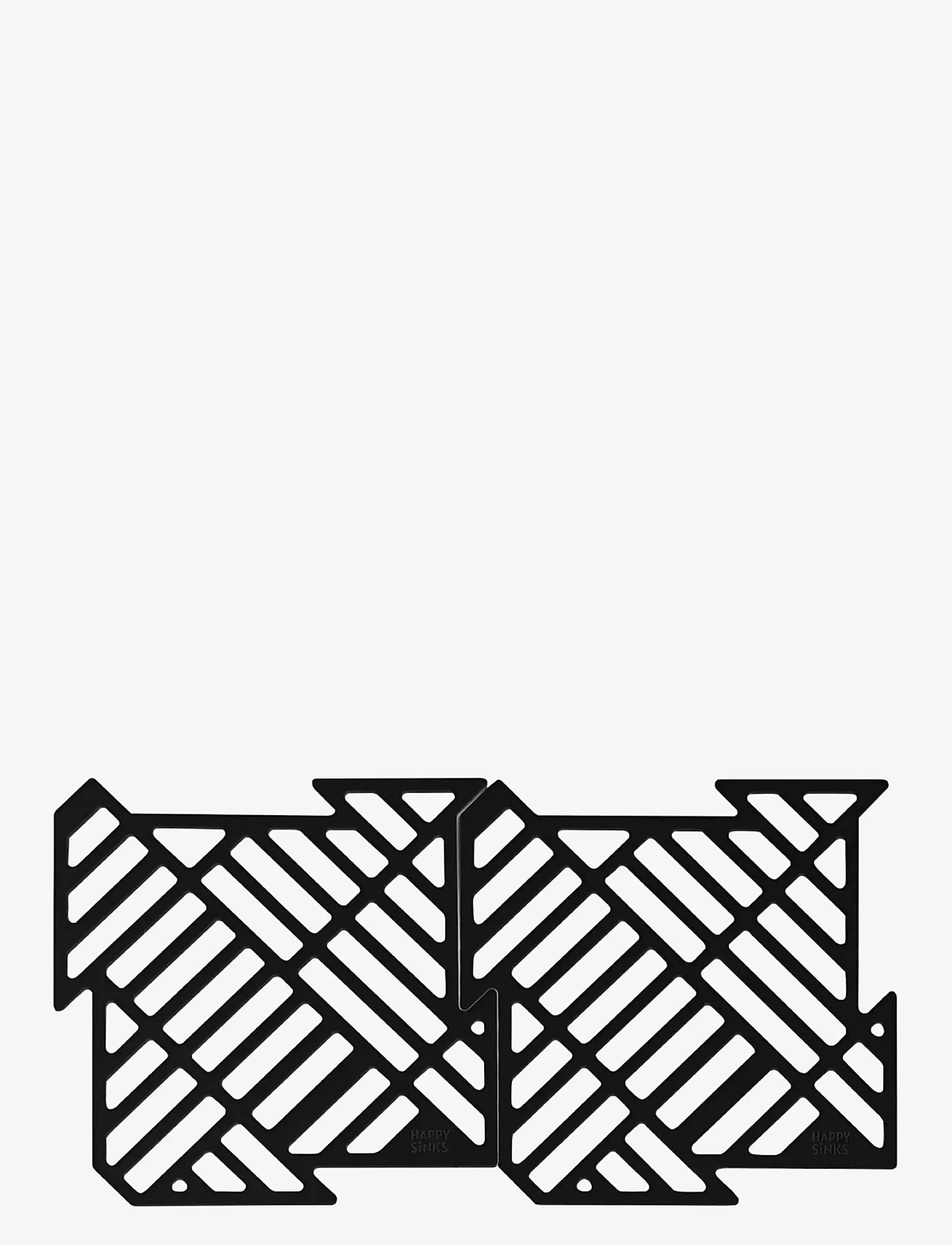 Happy Sinks - Sink Mat Set - Black - 4pcs - nõudekuivatusrestid - black - 1