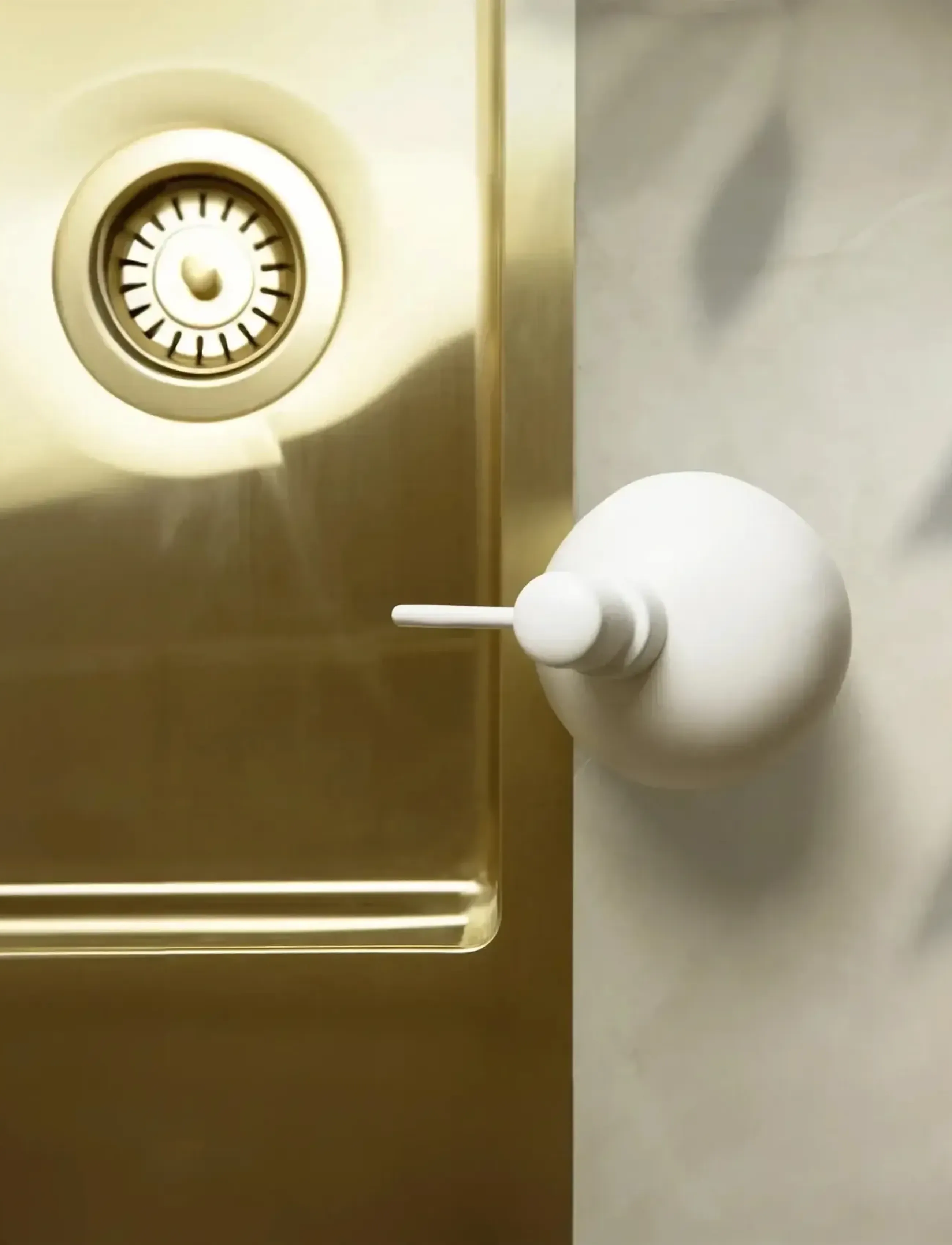 Happy Sinks Kiwi Sæbedispenser – Hvid, One Size, Bathroom Interior, Weiß - Soap Pumps & Cups, Homeware