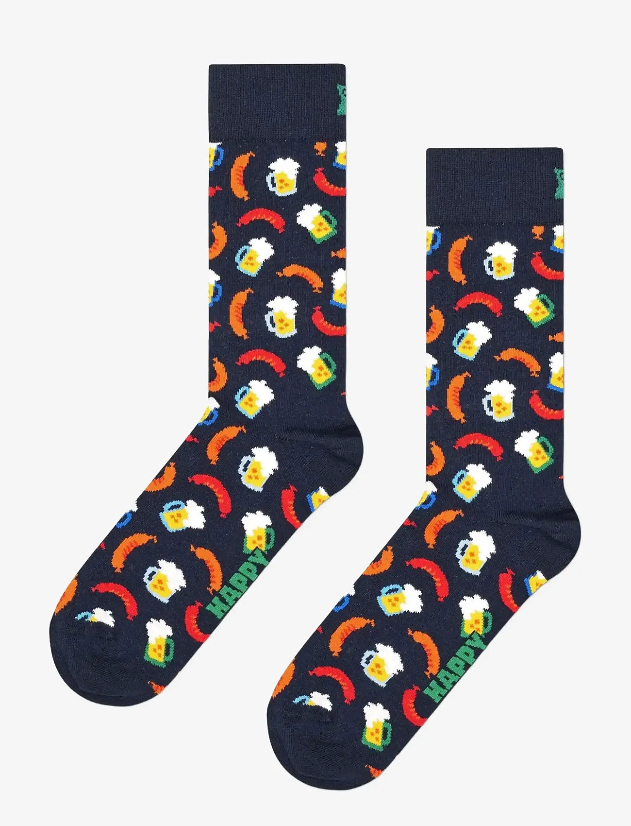 Happy Socks - Beer And Sausage Sock - vanliga strumpor - navy - 1