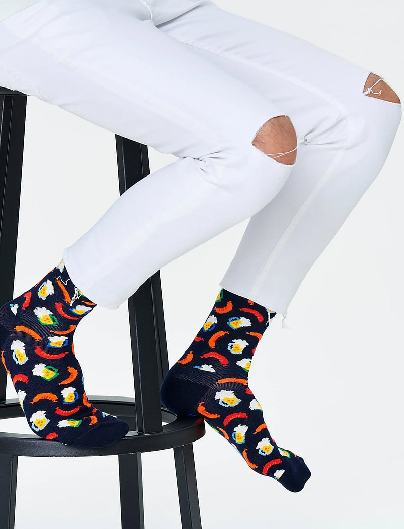 Happy Socks - Beer And Sausage Sock - klassikalised sokid - navy - 0