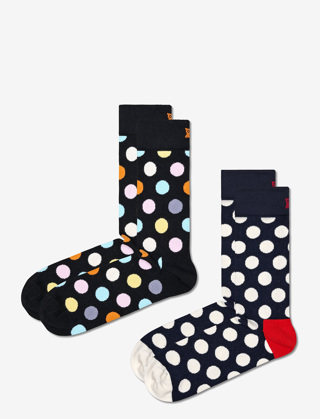 Happy Socks - 2-Pack Classic Big Dot Socks - de laveste prisene - black - 0