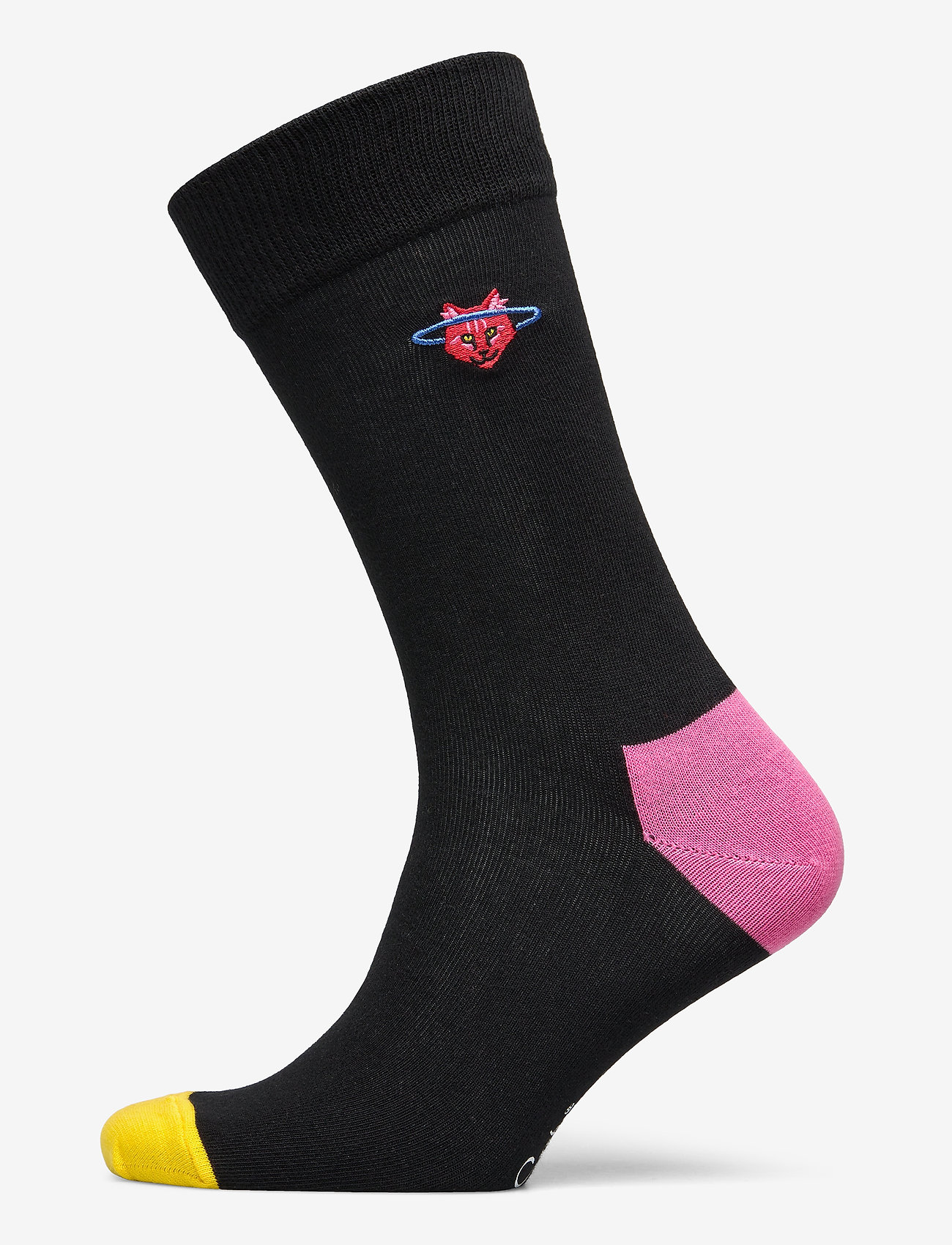 Happy Socks - Embroidery Space Cat Crew - black - 0