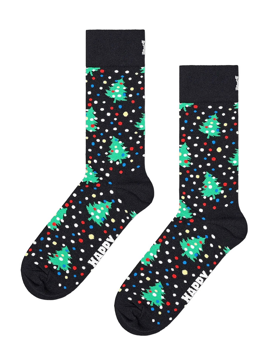 Happy Socks - Christmas Night Sock - tennissocken - black - 1