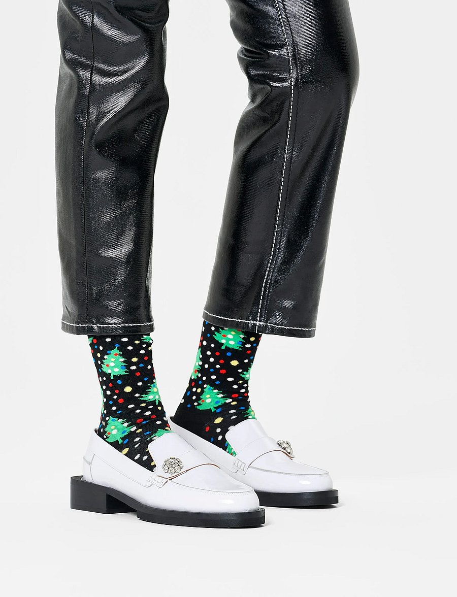 Happy Socks - Christmas Night Sock - tennissocken - black - 0