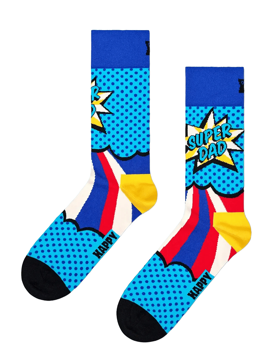Happy Socks - Super Dad Sock - sokker - blue - 1