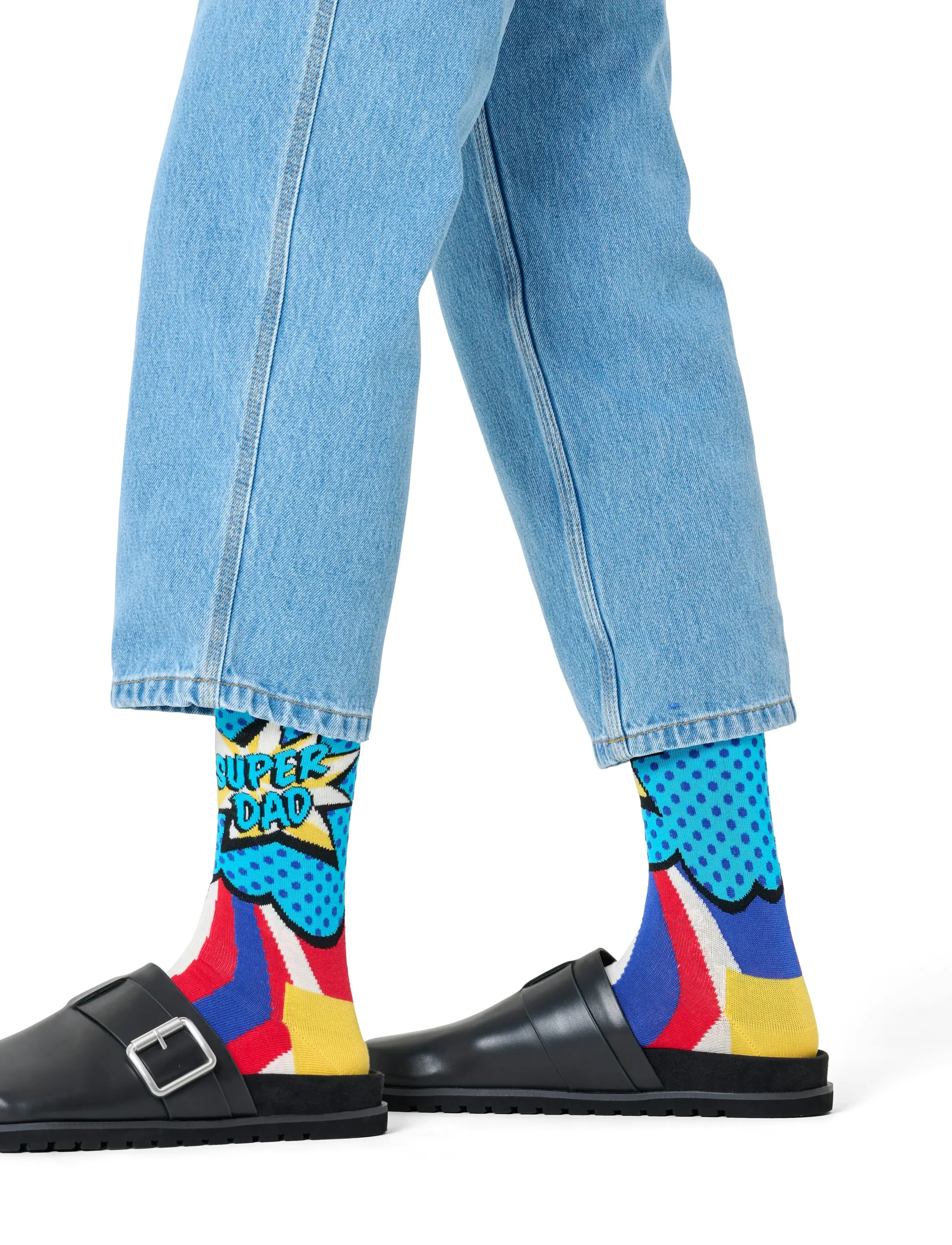 Happy Socks Super Dad Sock, Mænd, Super Far Sokker, Multi/mønstret, Str: 41-46