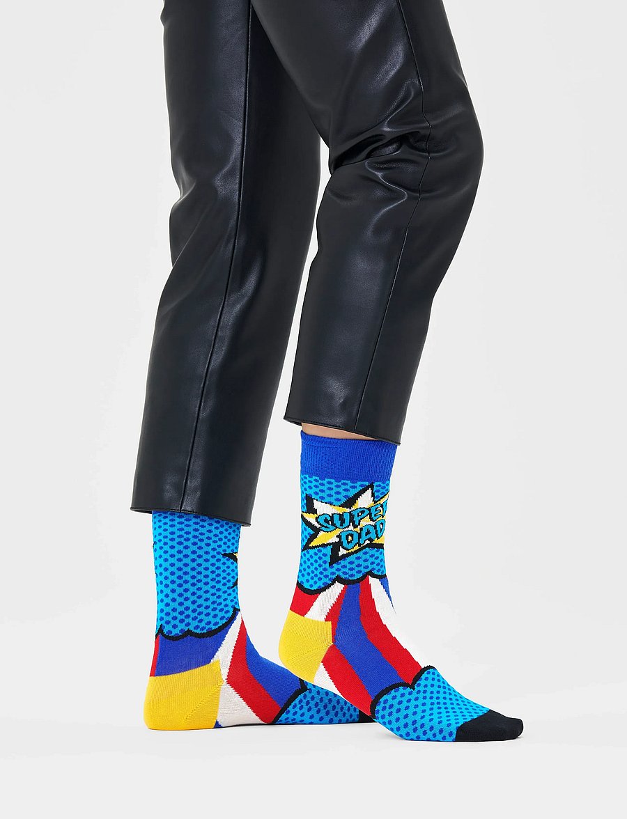 Happy Socks - Super Dad Sock - sokker - blue - 4