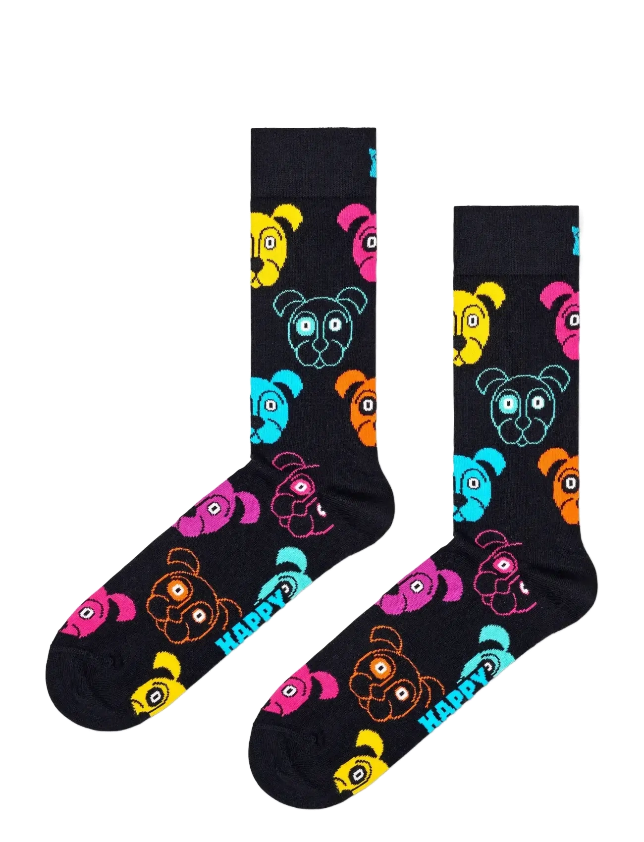 HAPPY Socken Dog Socke Schwarz - 36-40 - Damen