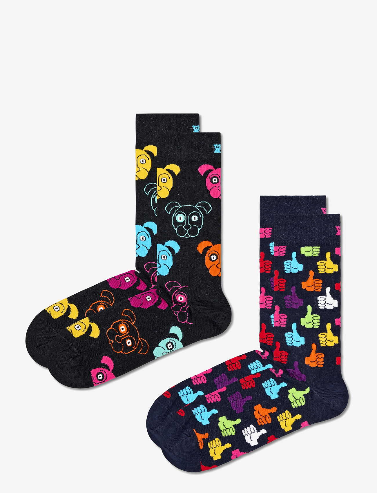 Happy Socks - 2-Pack Classic Dog Socks - lowest prices - black - 0
