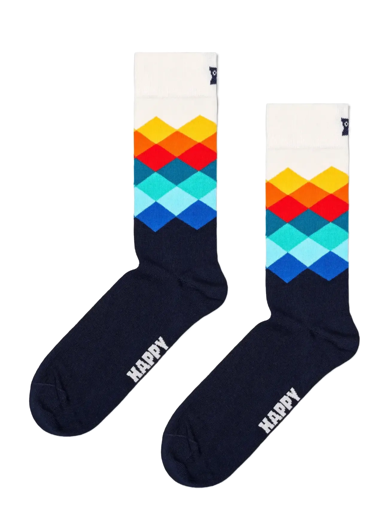 HAPPY Socken Faded Diamond Socke Navy - 41-46 - Damen