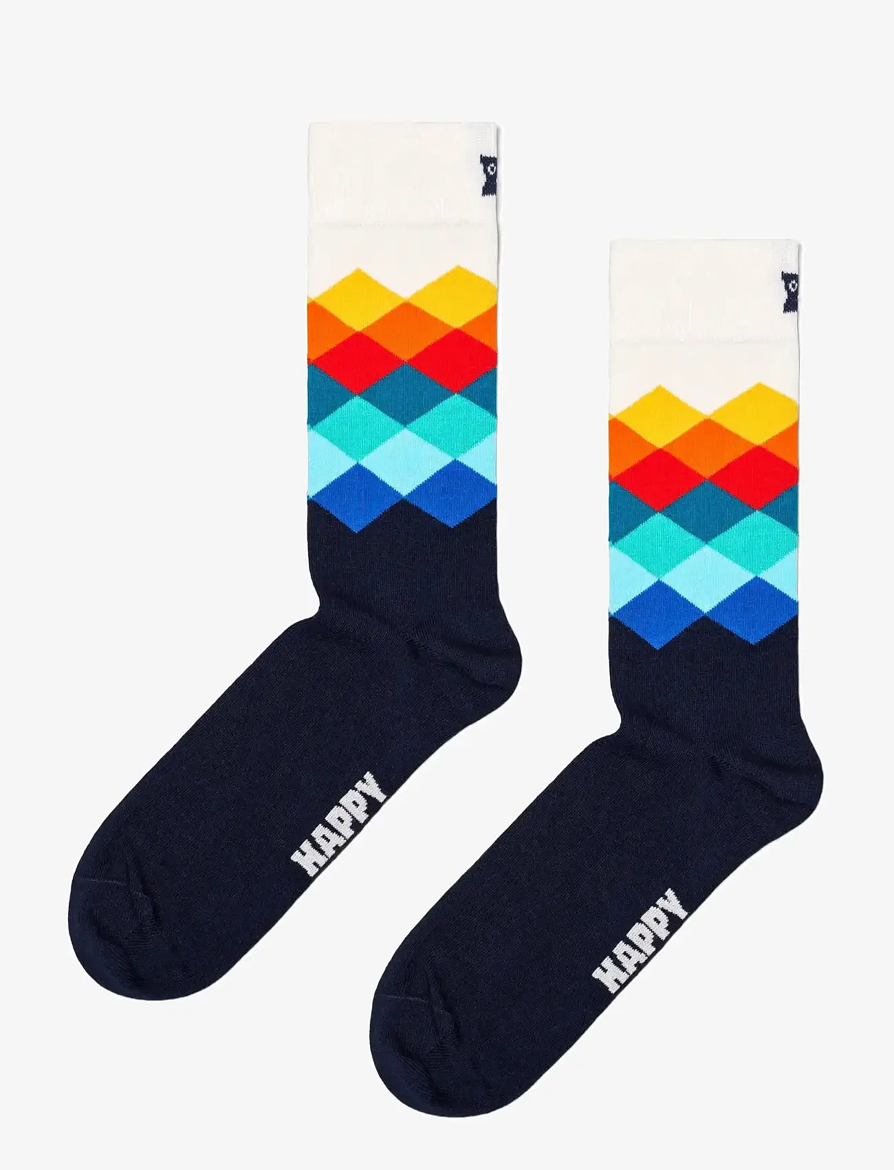 Happy Socks - Faded Diamond Sock - vanliga strumpor - navy - 1