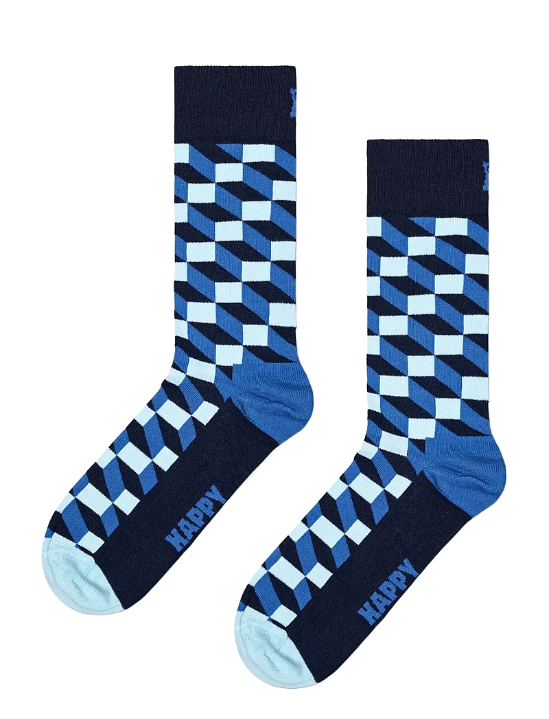 Happy Socks - Filled Optic Sock - sokker - navy - 1