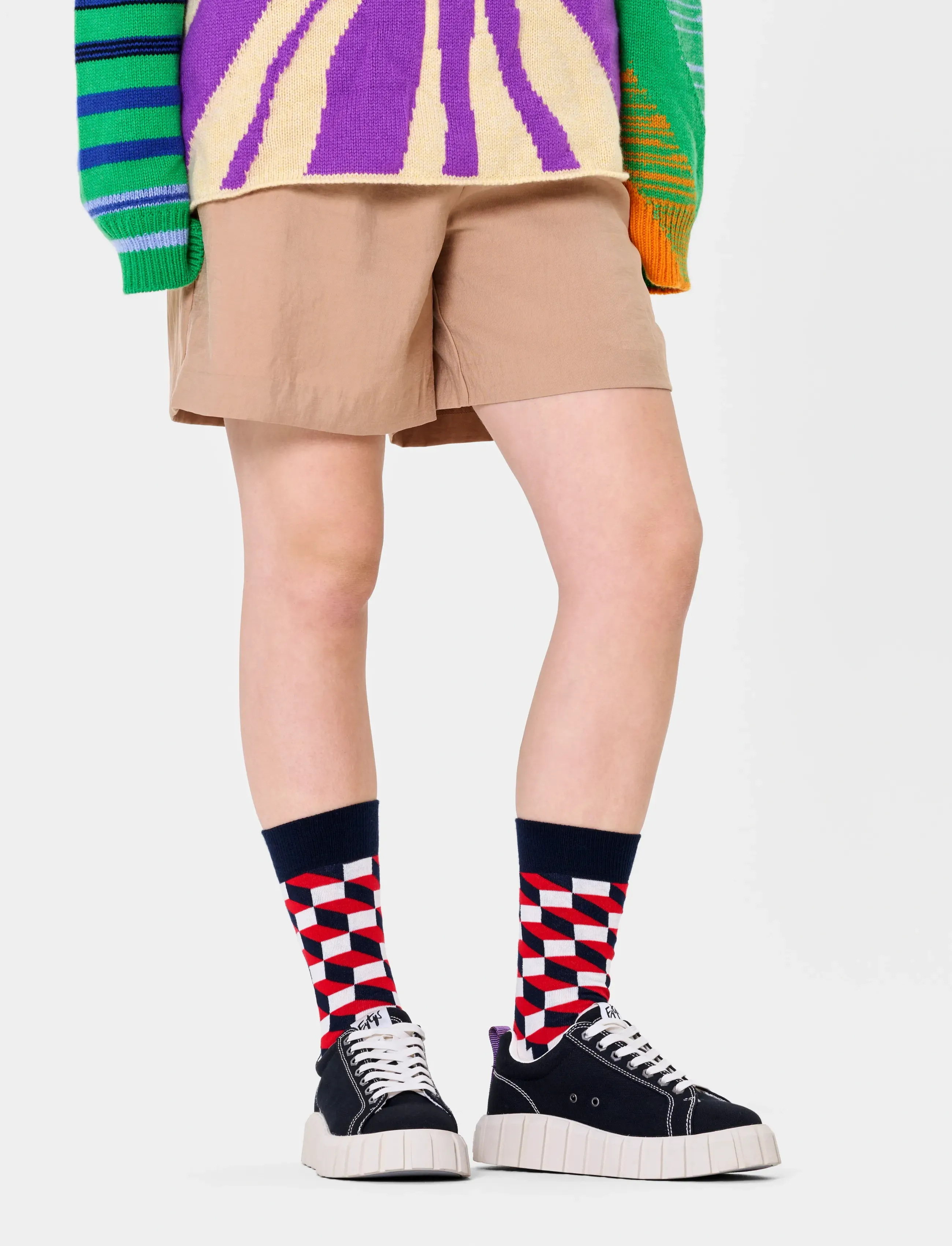 Happy Socks - Filled Optic Sock - crew socks - navy - 2