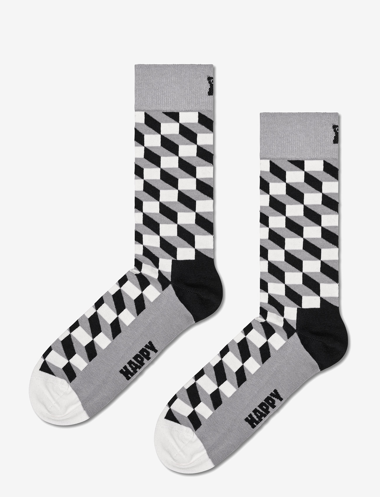 Happy Socks - Filled Optic Sock - regular socks - grey - 0